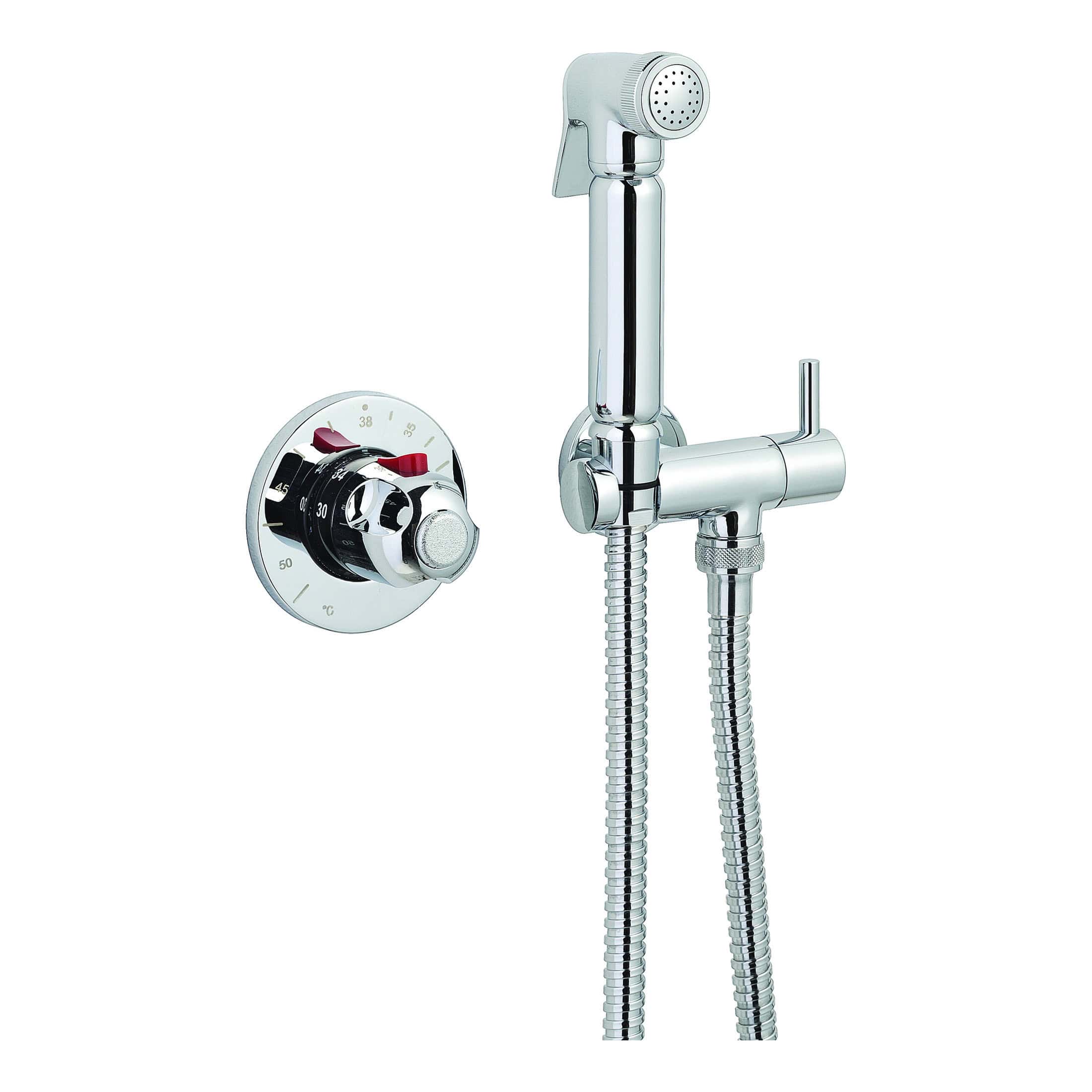 Sleek chrome kitchen tap with click clack sink waste and flexible hose attachment, ideal for modern bathroom or kitchen renovation projects.
