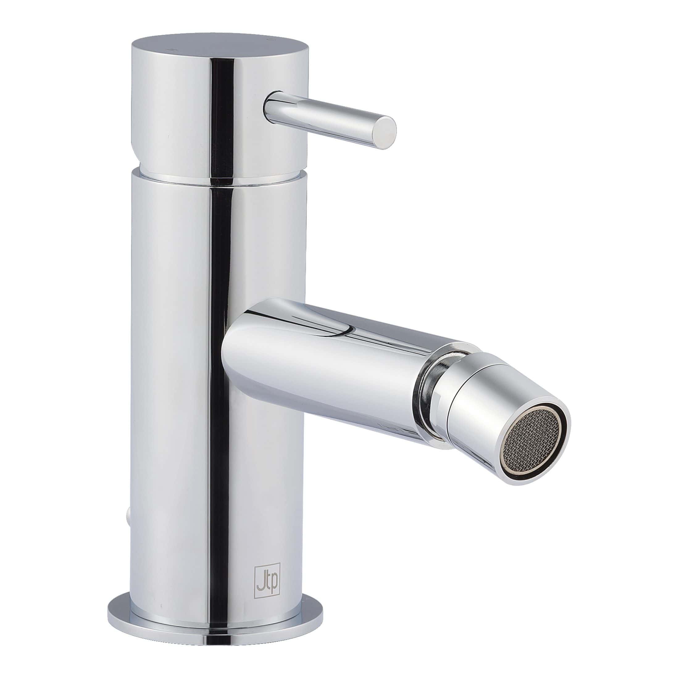 Polished chrome bathroom tap with modern spindle design, ideal for contemporary bathroom setups. Durable and stylish fixture for kitchen or bathroom sink.