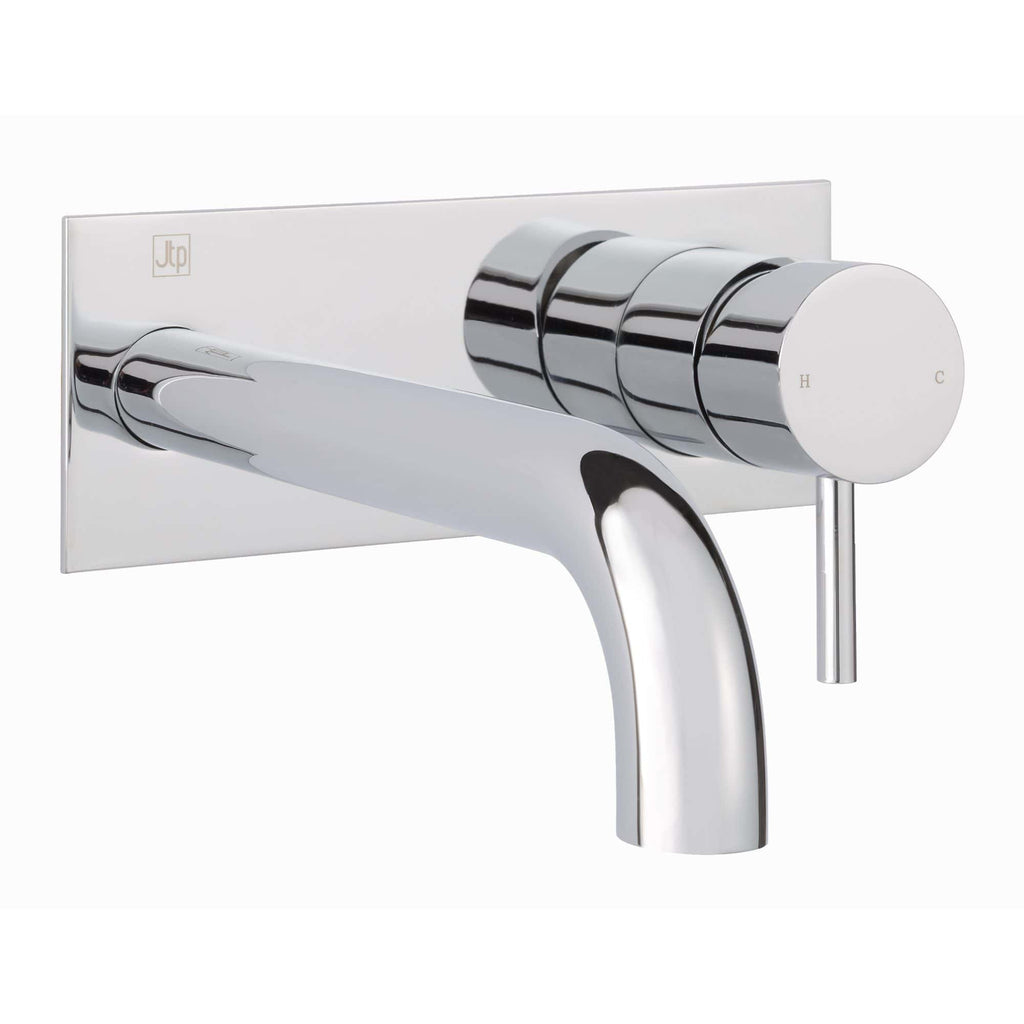 Sleek chrome bathroom mixer tap with temperature control and modern design, ideal for contemporary bathrooms and renovations.