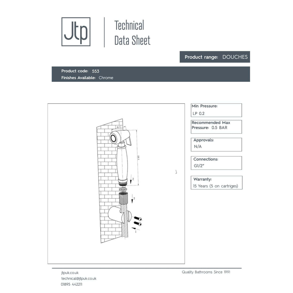 Modern chrome shower valve with detailed technical diagram, showing installation and connection specifications for high-quality bathroom fittings. Suitable for bathroom renovation projects.
