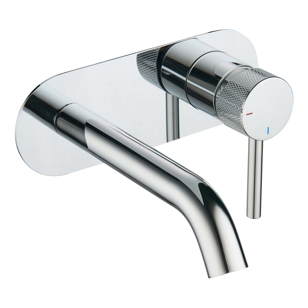 Sleek chrome bathroom tap with integrated mixer and temperature control for modern bathroom design. Features a durable, polished finish and user-friendly dials for precise water temperature and flow regulation.
