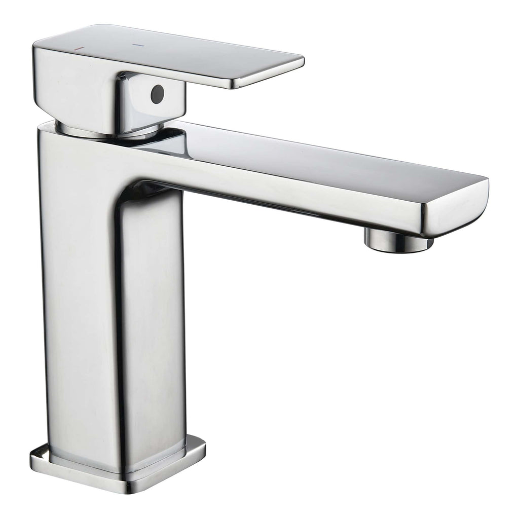 Brass bathroom sink faucet, modern chrome mixer tap for bathroom or kitchen, sleek and stylish design, high-quality durable finish, perfect for contemporary bathroom bathrooms design and accessories.
