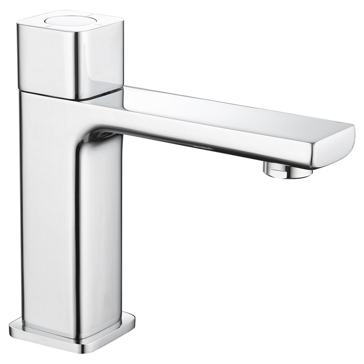 Tailored TB+ Quadrado Square Push Button Basin Mixer Tap, Chrome