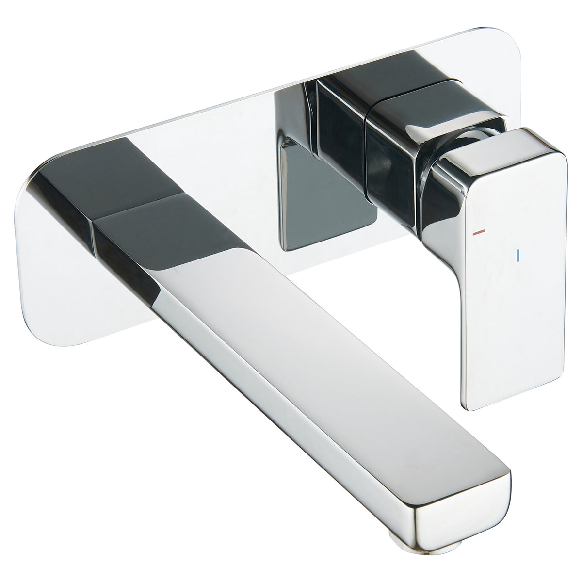 Tailored TB+ Quadrado Square ECO Control/Cold Water Start Wall Mounted Basin Mixer Tap, Chrome