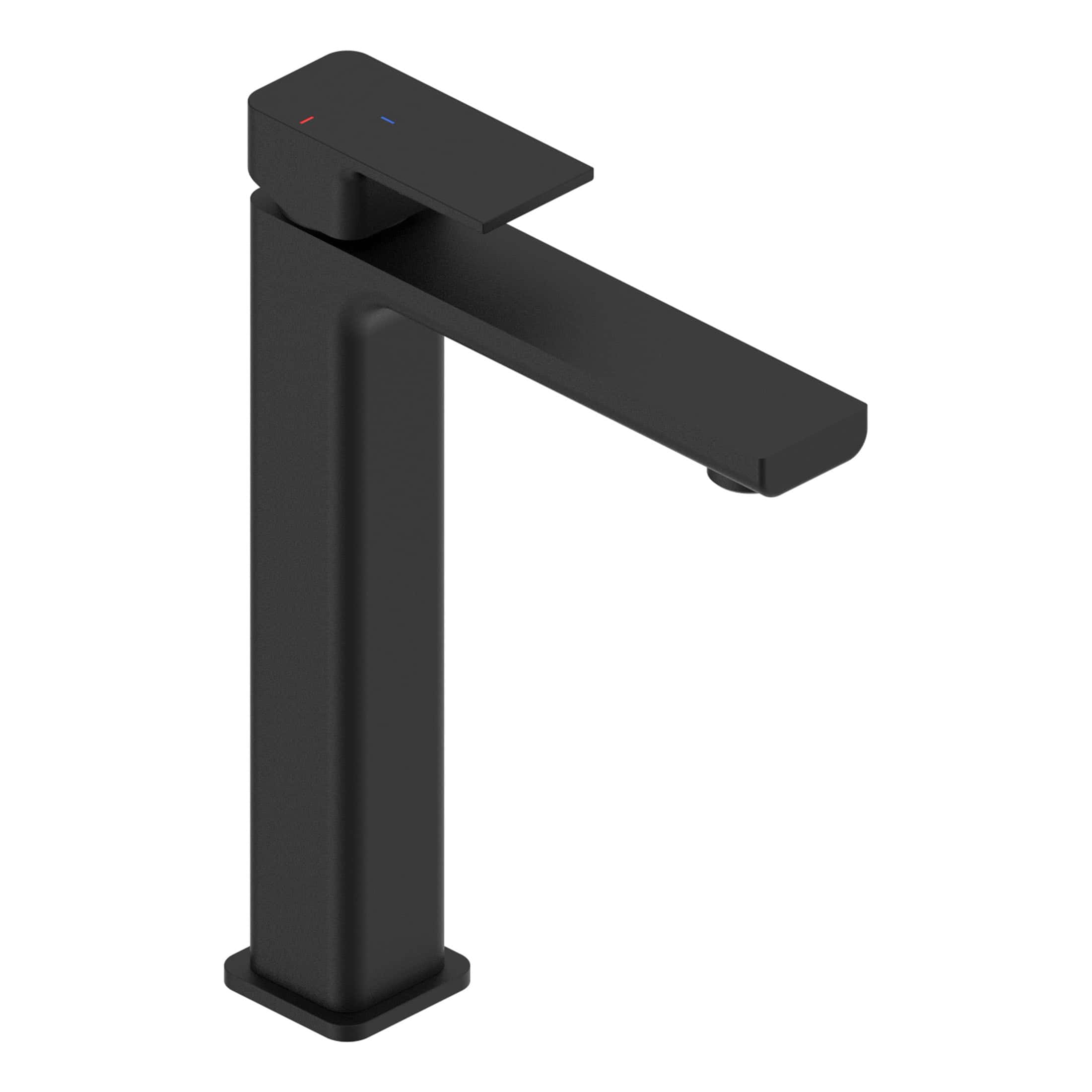 Sleek black bathroom basin mixer tap with modern design, ceramic cartridge, and easy-to-use single lever handle for style and functionality in contemporary bathrooms.
