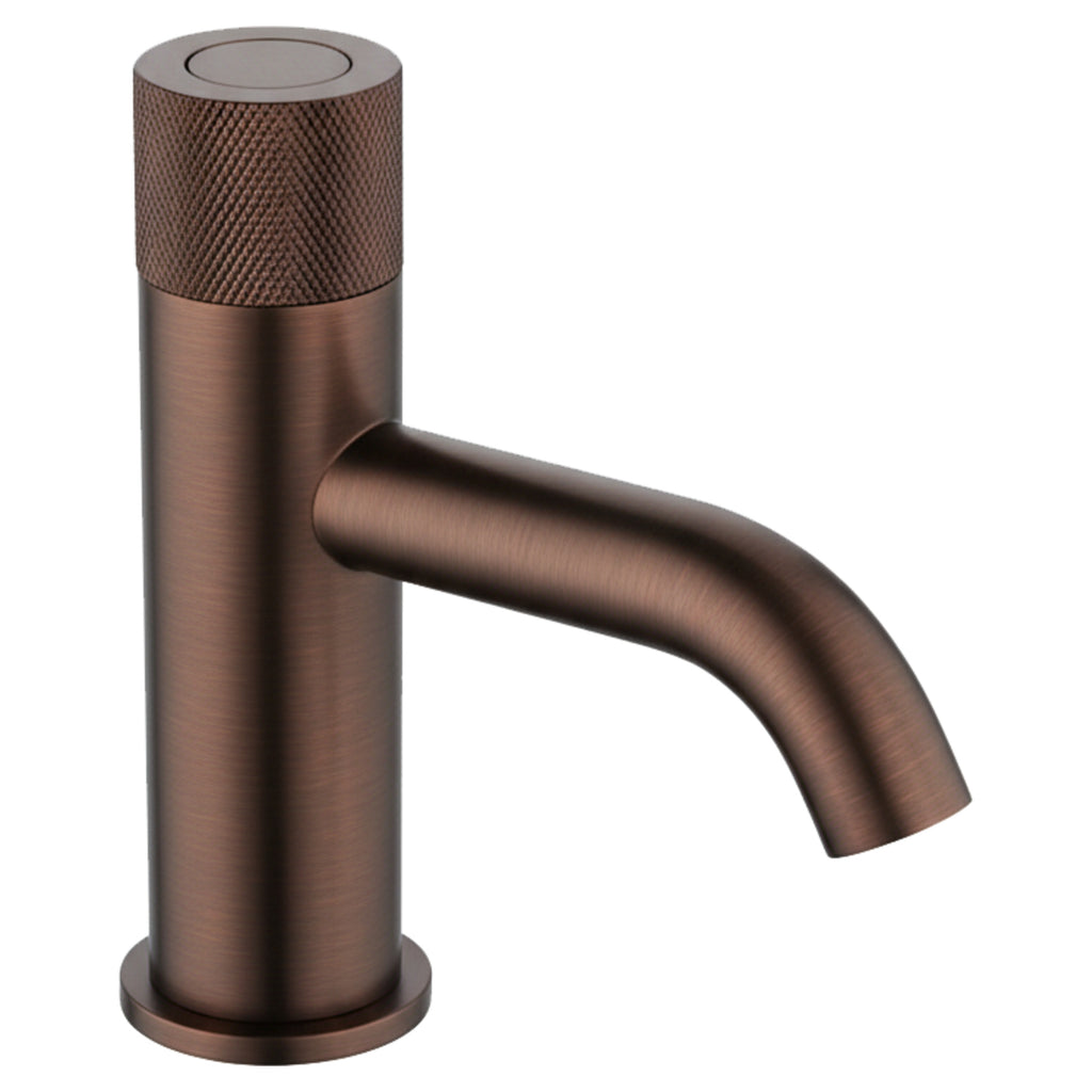 Tailored TB+ Redondo Round Push Button Basin Mixer Tap, Brushed Bronze