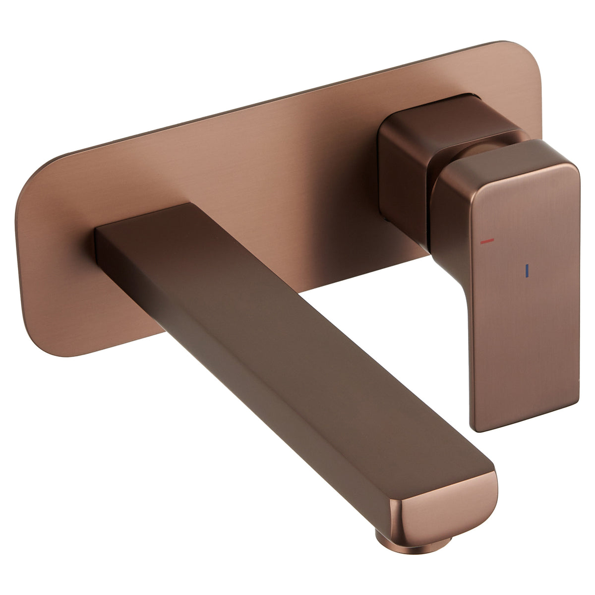 Tailored TB+ Quadrado Square Wall Mounted ECO Control/Cold Water Start Basin Mixer Brushed Bronze