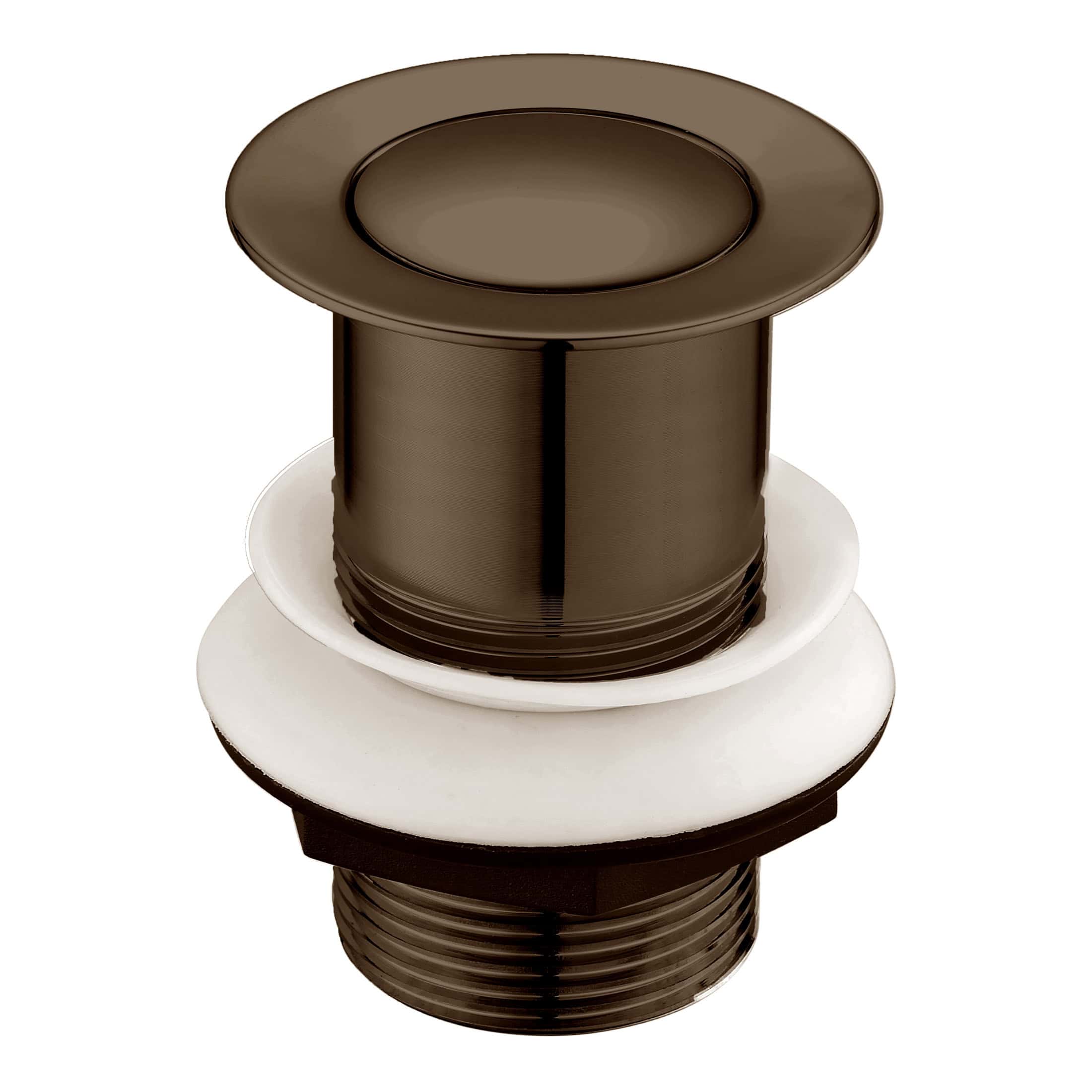High-quality bathroom drain strainer with black and white components, designed for effective water flow and debris prevention in modern bathroom sinks and showers.