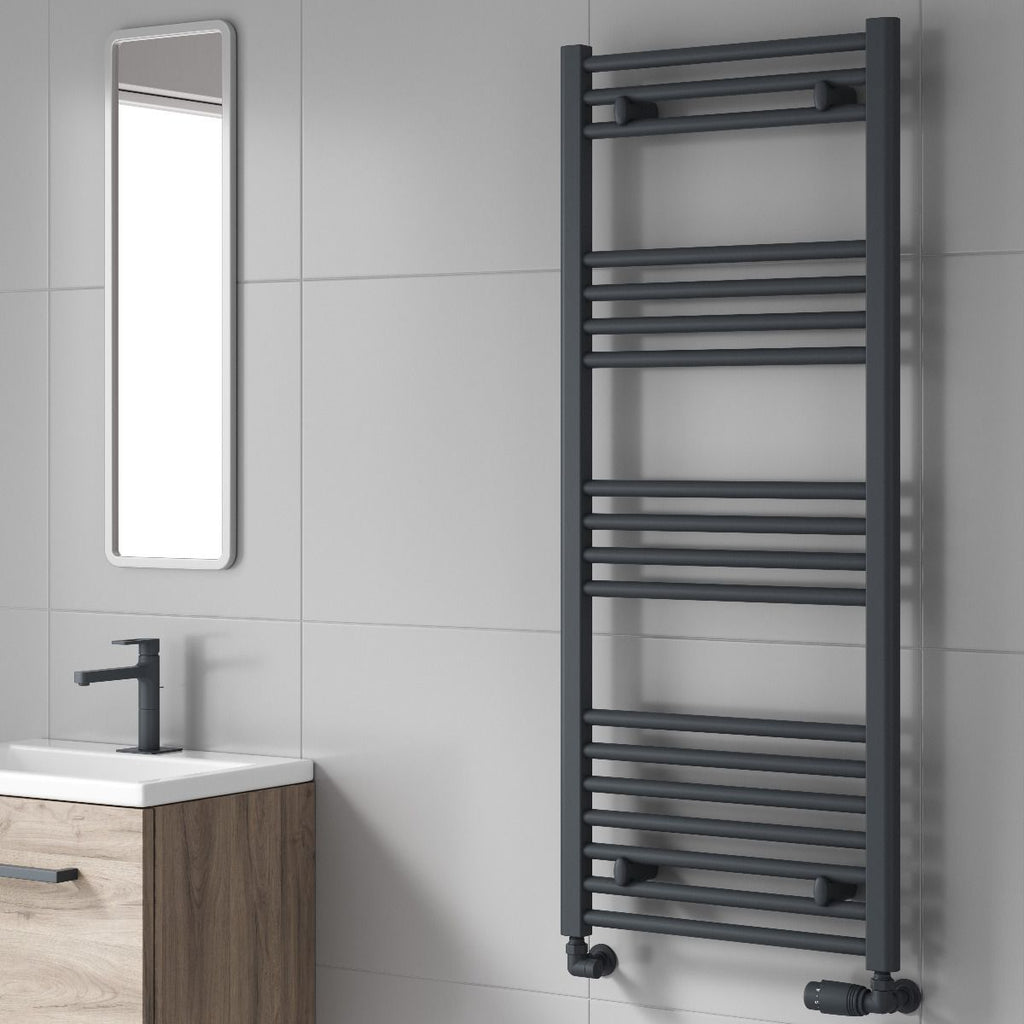 Reina Capo Flat Anthracite Heated Towel Rail