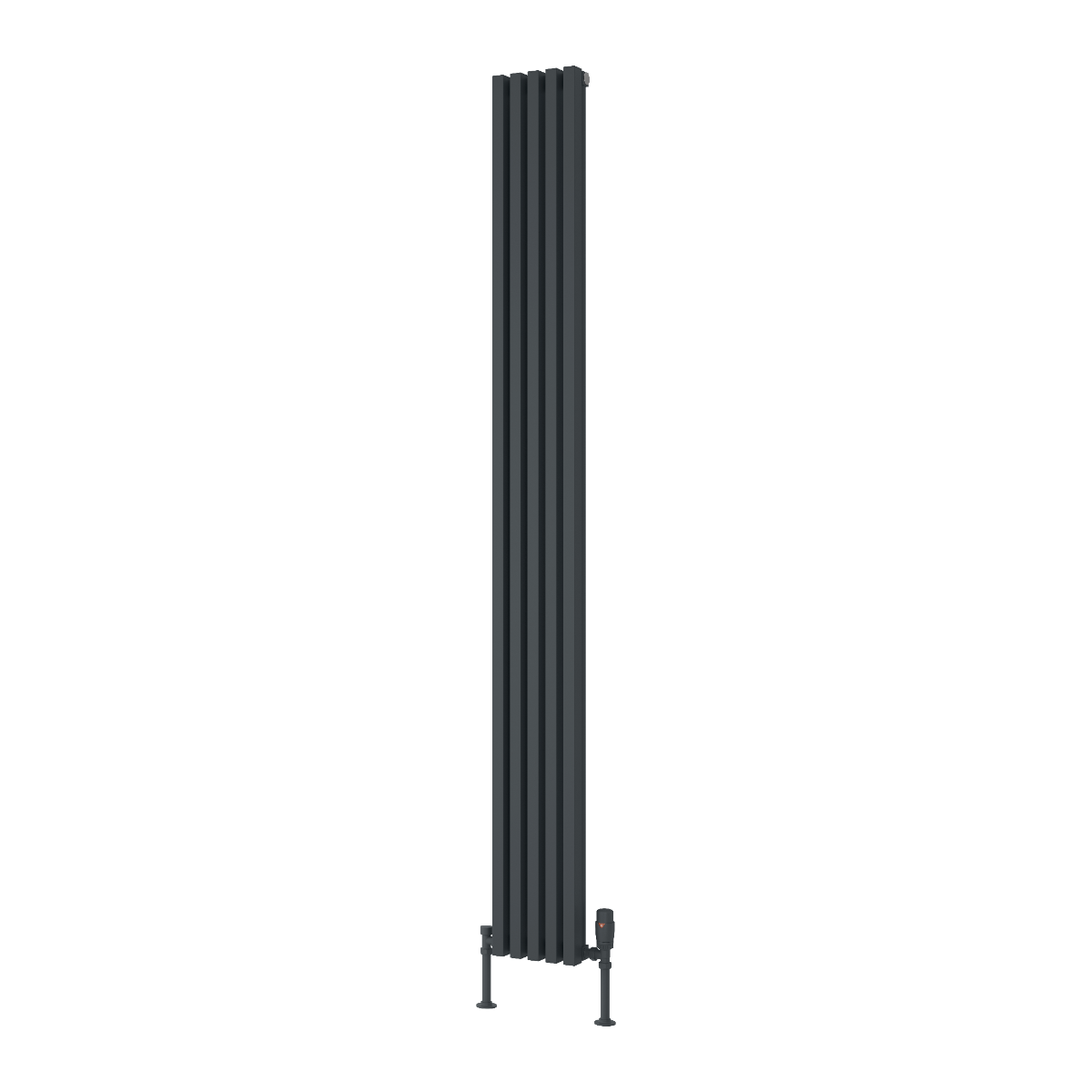 Reina Albano Anthracite Vertical Designer Radiator 1800mm X 190mm