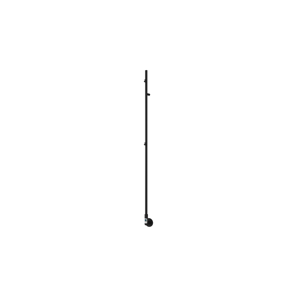 Reina Ines Matt Black Electric Heated Towel Rail 1500mm X 22mm