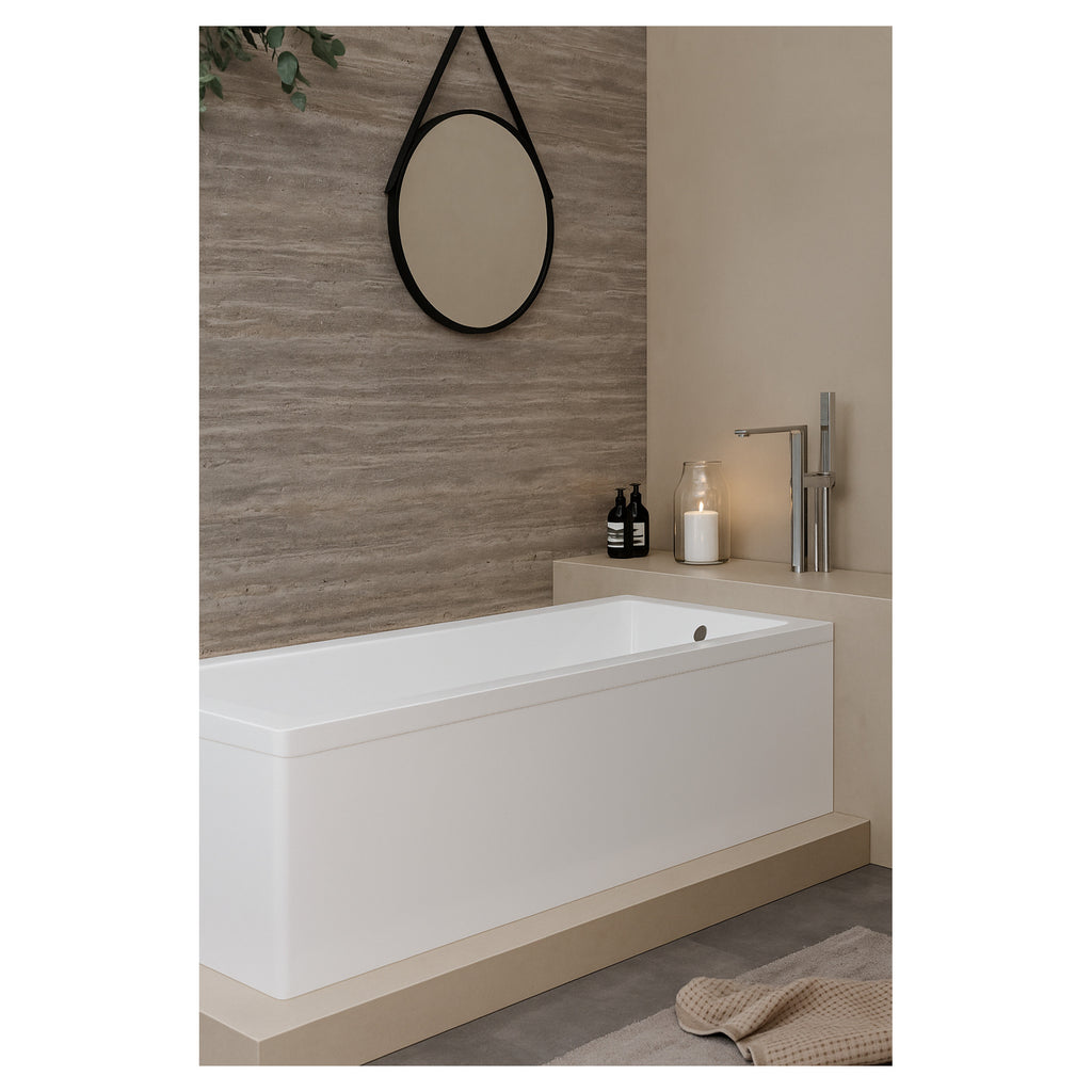 Tailored Plumb Essentials Portofino Single Ended Square Bath inc Leg Set - 1700x700mm - view 1