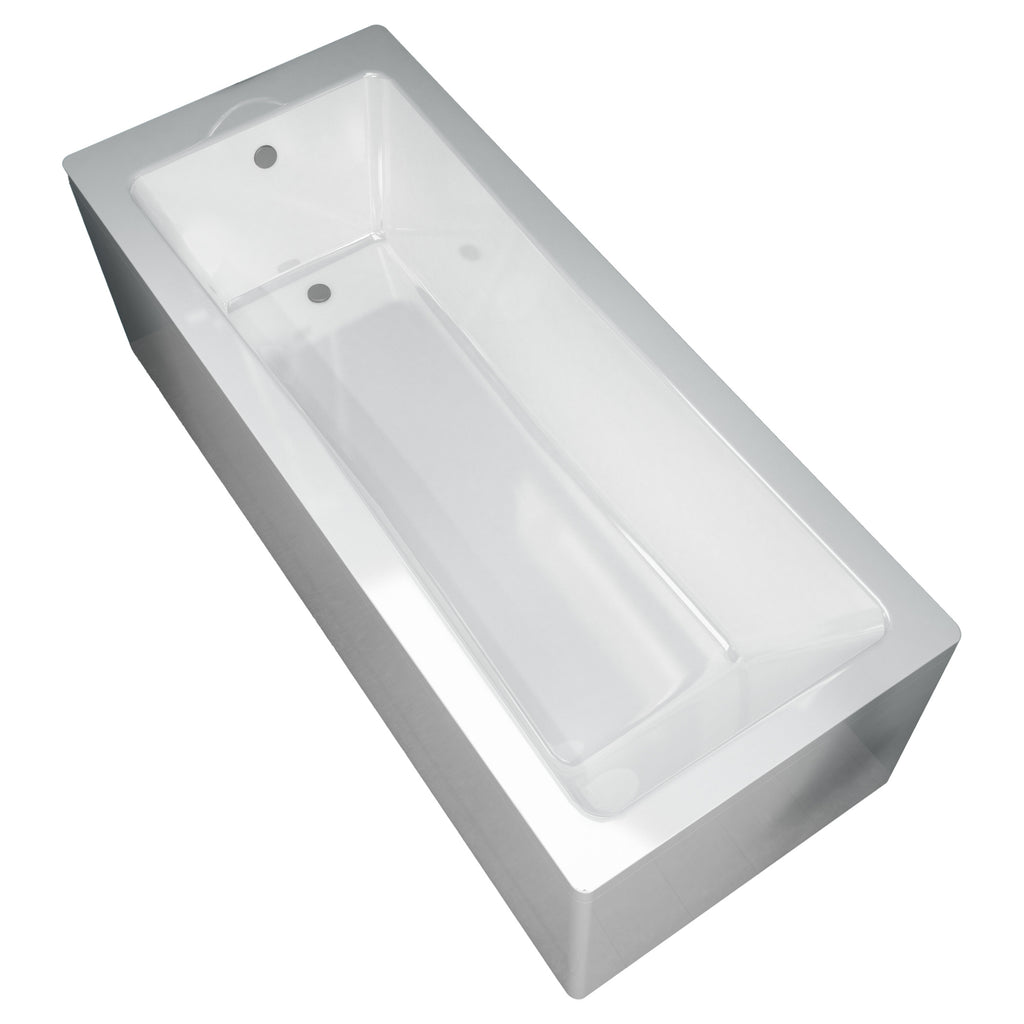 Tailored Plumb Essentials Portofino Single Ended Square Bath inc Leg Set - 1700x700mm - view 2