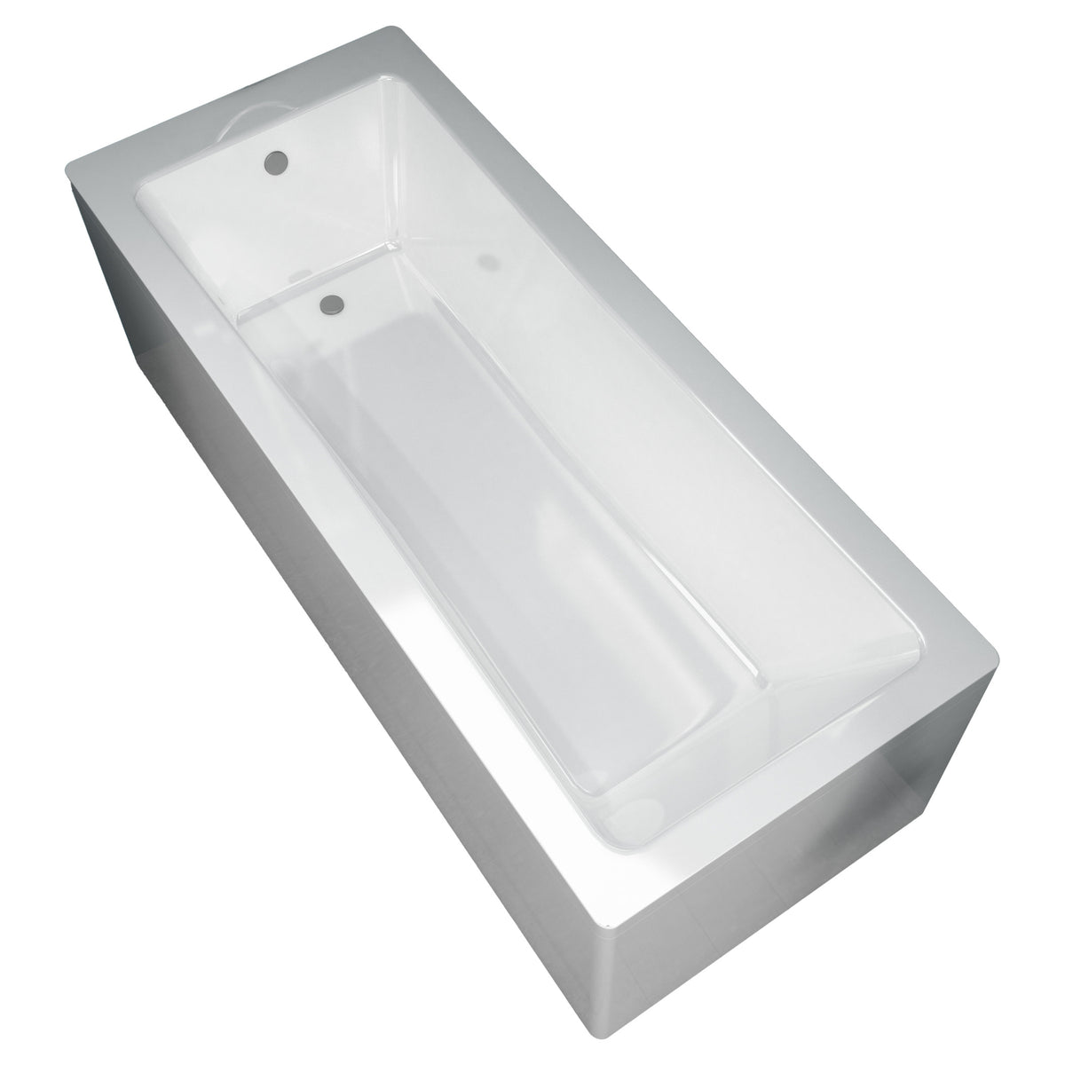 Tailored Plumb Essentials Portofino Single Ended Square Bath inc Leg Set - 1700x700mm - view 2