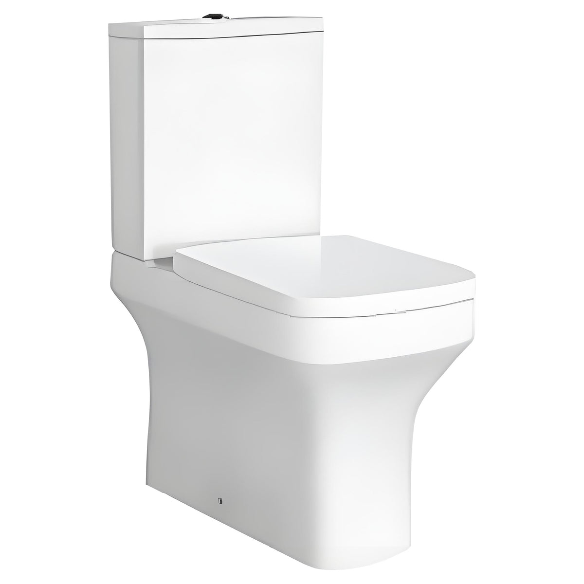 Tailored Savona Rimless Square Fully Shrouded CC Toilet, Seat & Fixings - view 1