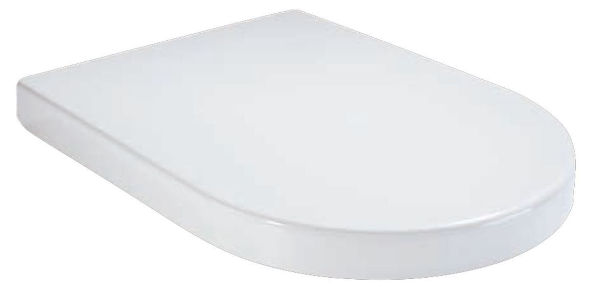 Tailored Dee Soft Close Seat - White - technical drawing with dimensions