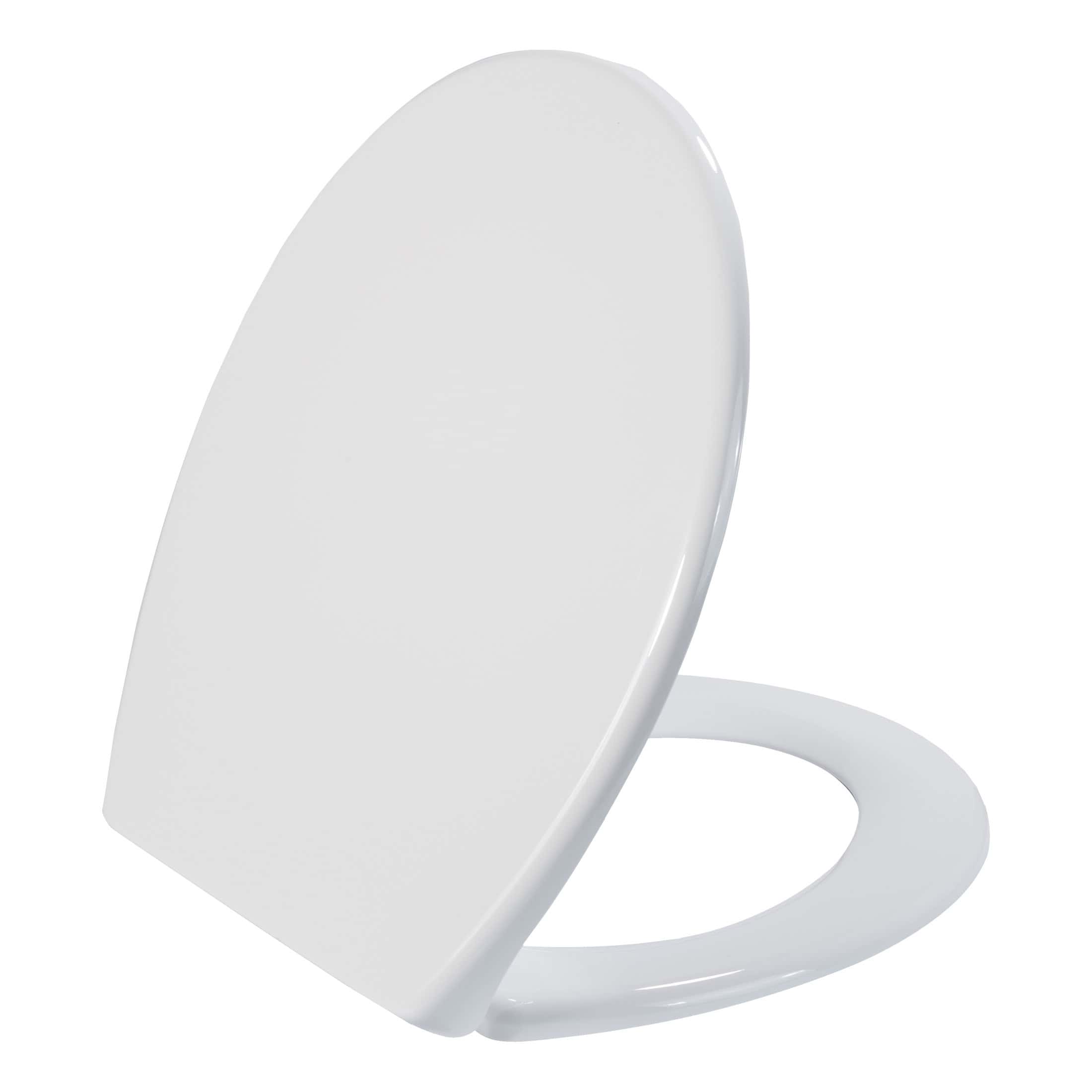 Modern white toilet seat with soft-close lid, ideal for contemporary bathroom bathroom renovations and upgrades. Crafted for comfort and durability, perfect for stylish Bubly bathrooms in the UK.