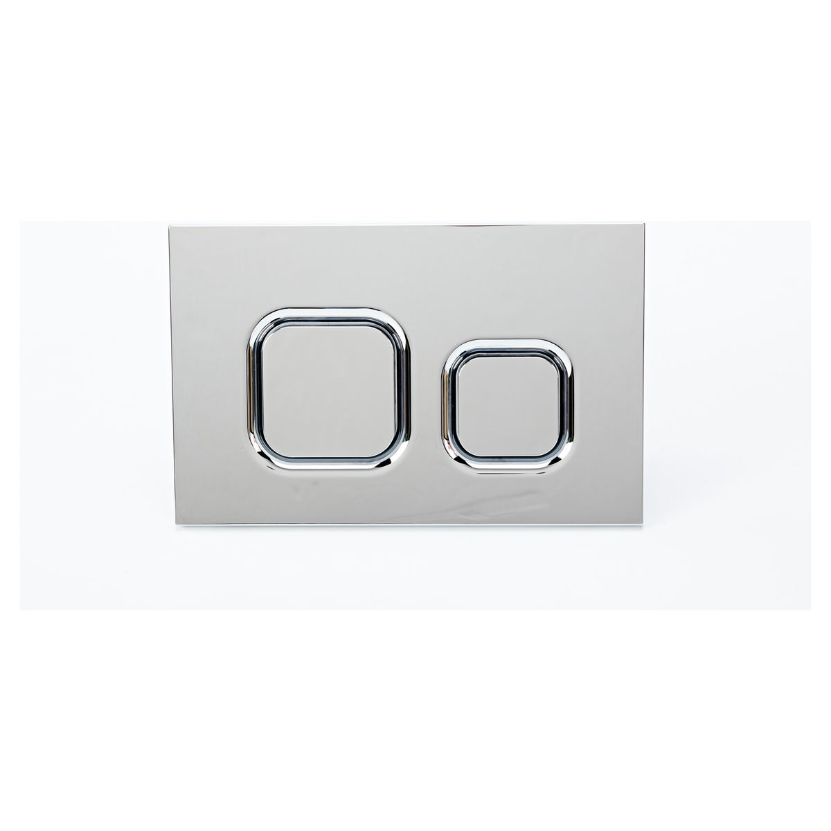 Tailored Square Button Flush Plate, Chrome