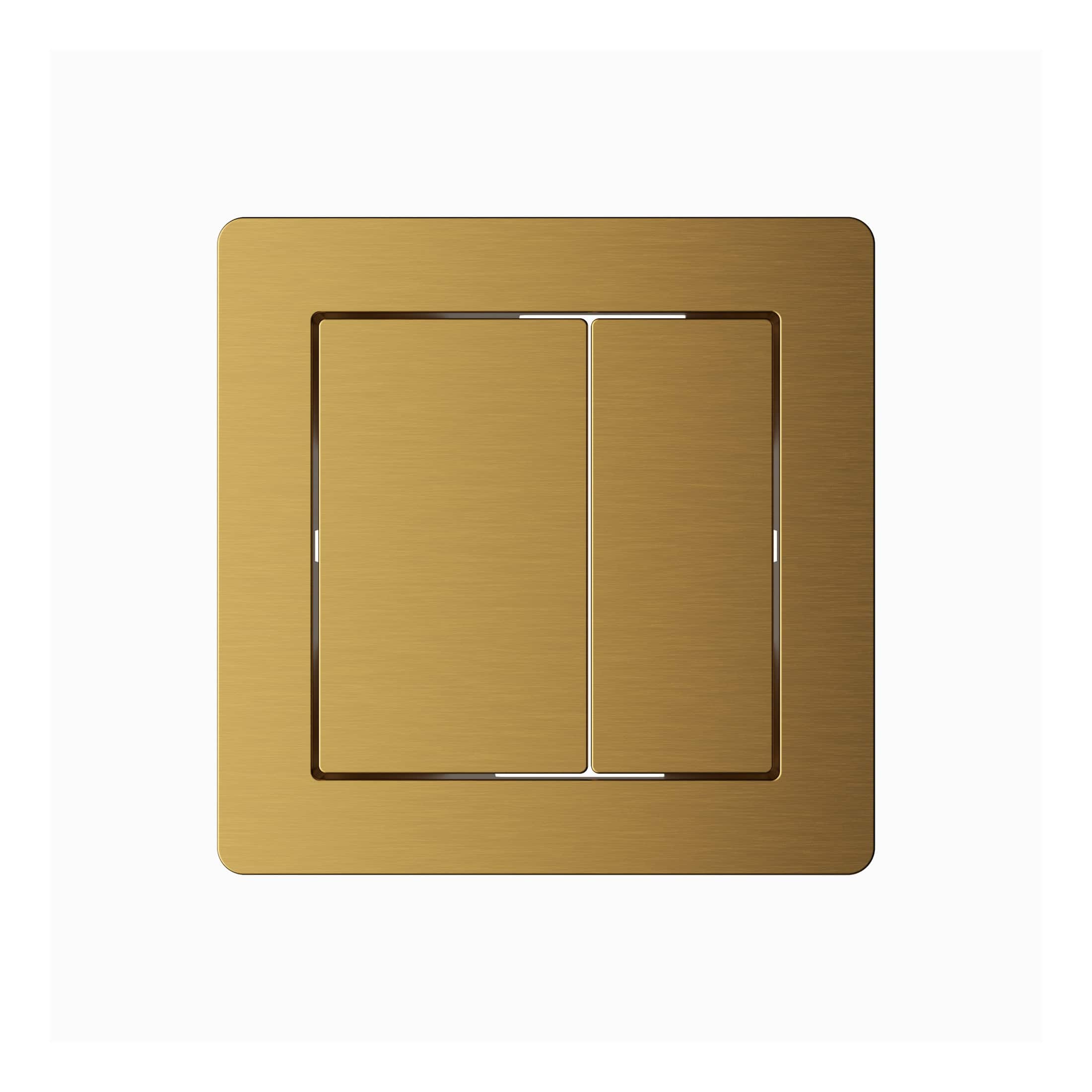 Sleek gold bathroom light switch with modern metallic finish, perfect for contemporary bathroom design and luxury home decor. Suitable for enhancing bathroom lighting and adding style.