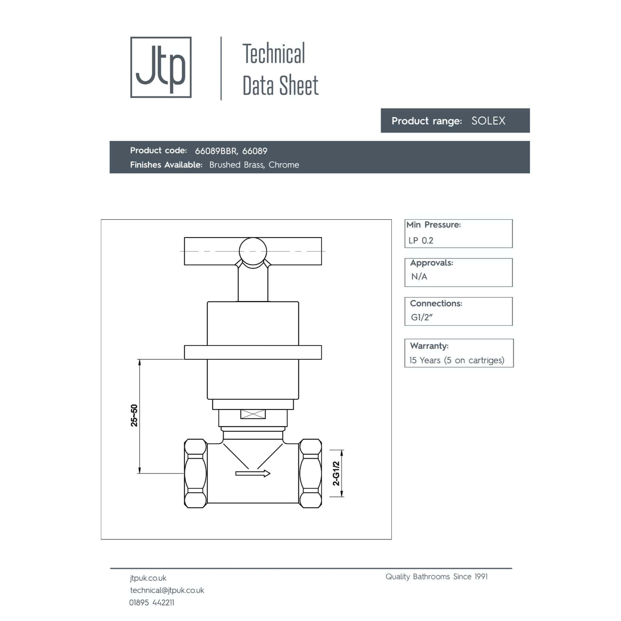 Brushed brass bathroom tap with G1/2 connection and durable construction for modern bathroom design.