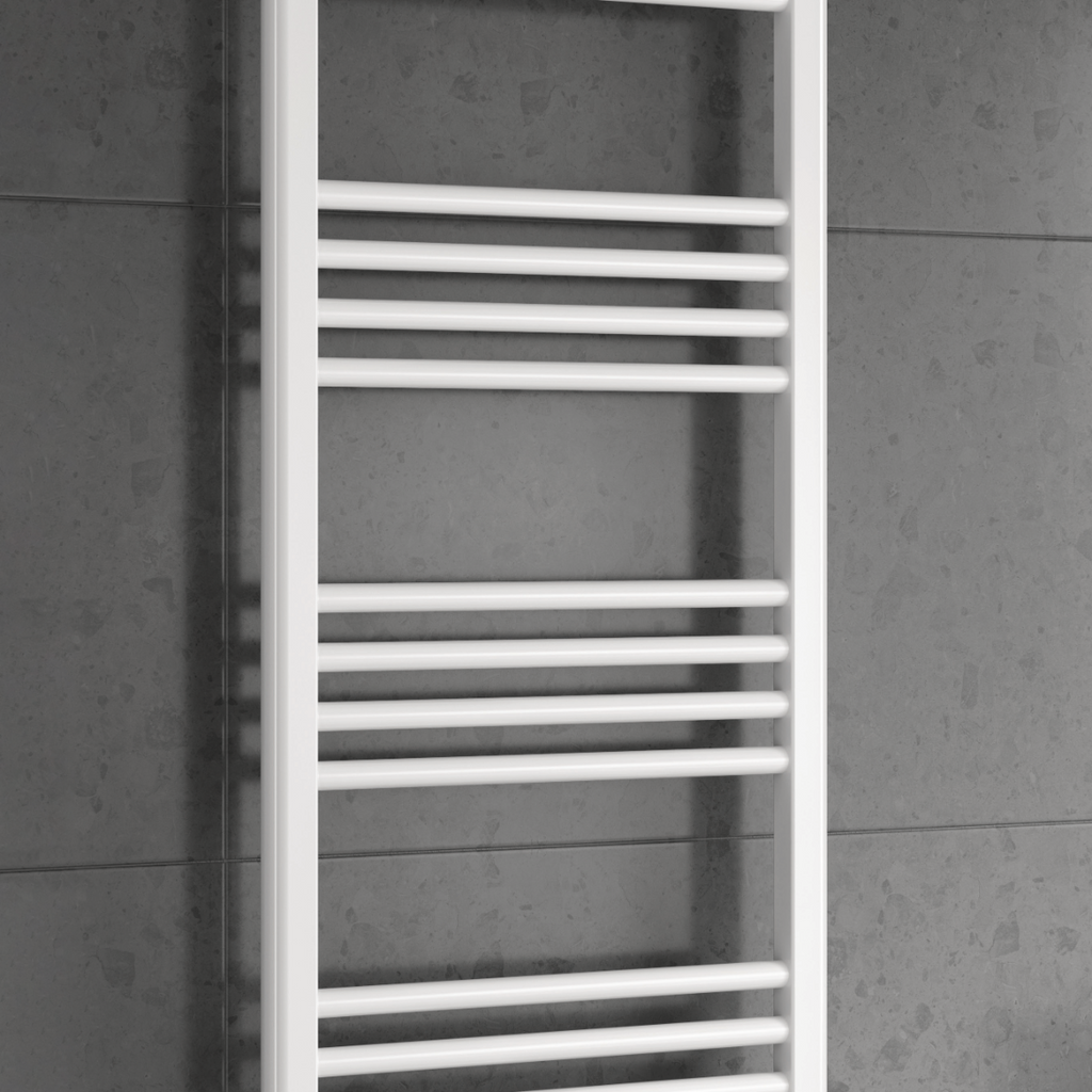 Reina Capo Flat Electric White Heated Towel Rail