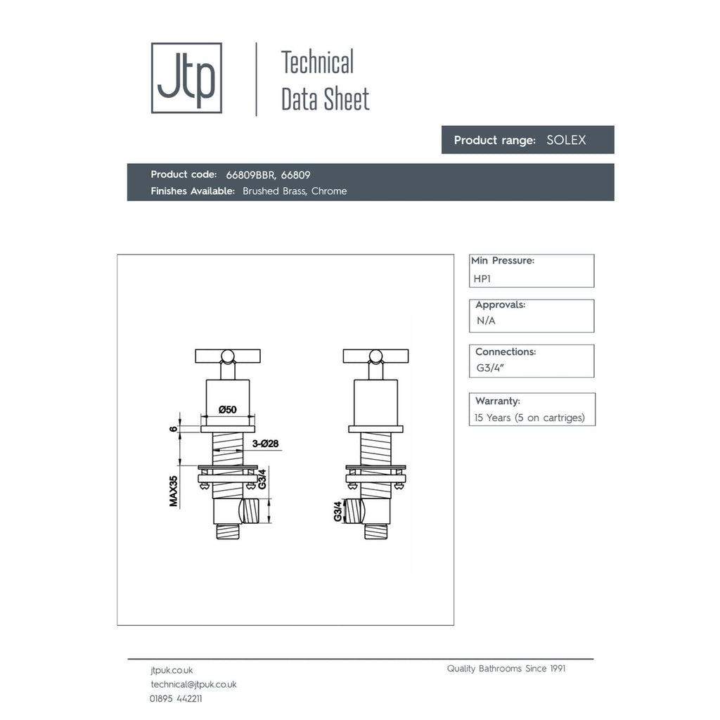 Flexible bathroom tap with G3/4" connections, suitable for modern bathroom installations, featuring durable construction in brushed brass and chrome finishes.