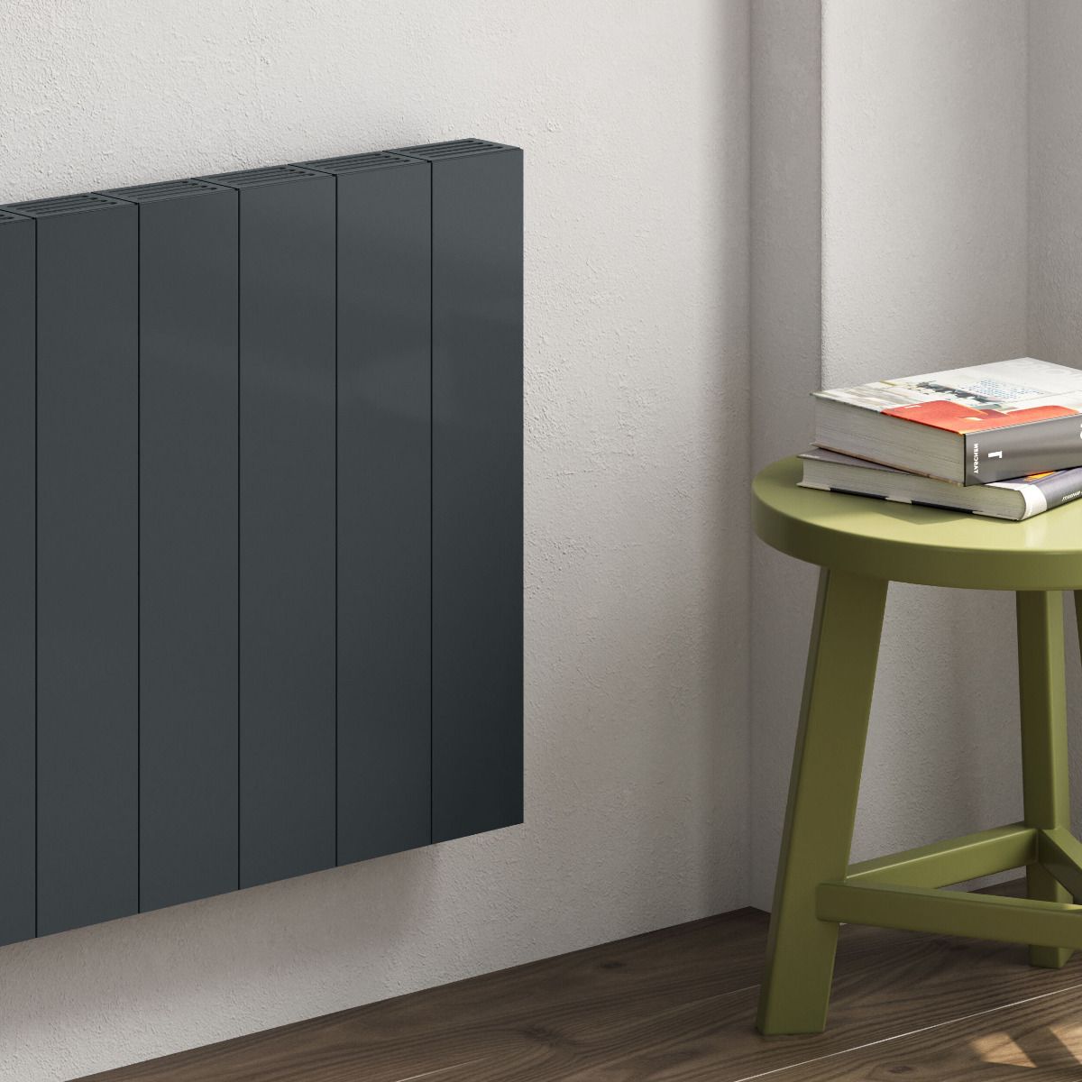 Reina Nika Horizontal Anthracite Electric Radiator