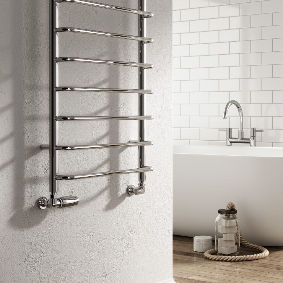 Reina Aliano Chrome Heated Towel Rail