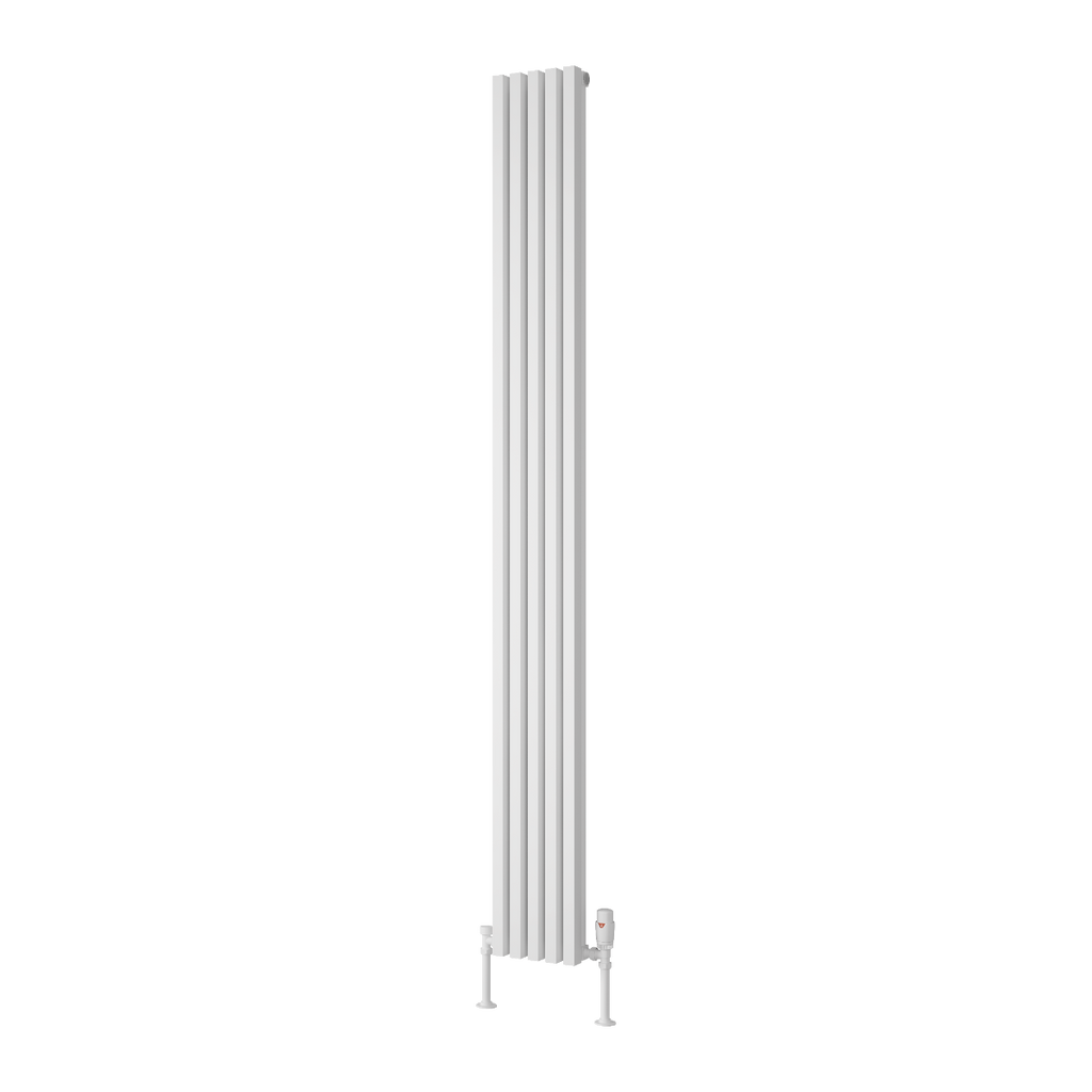 Reina Albano White Vertical Designer Radiator 1800mm X 190mm