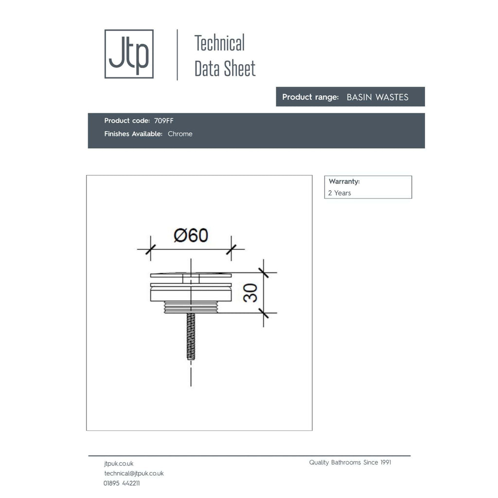 High-quality image of Bubly Bathrooms' technical bathroom fitting specifications, highlighting detailed measurements and installation details for bathroom waste products.