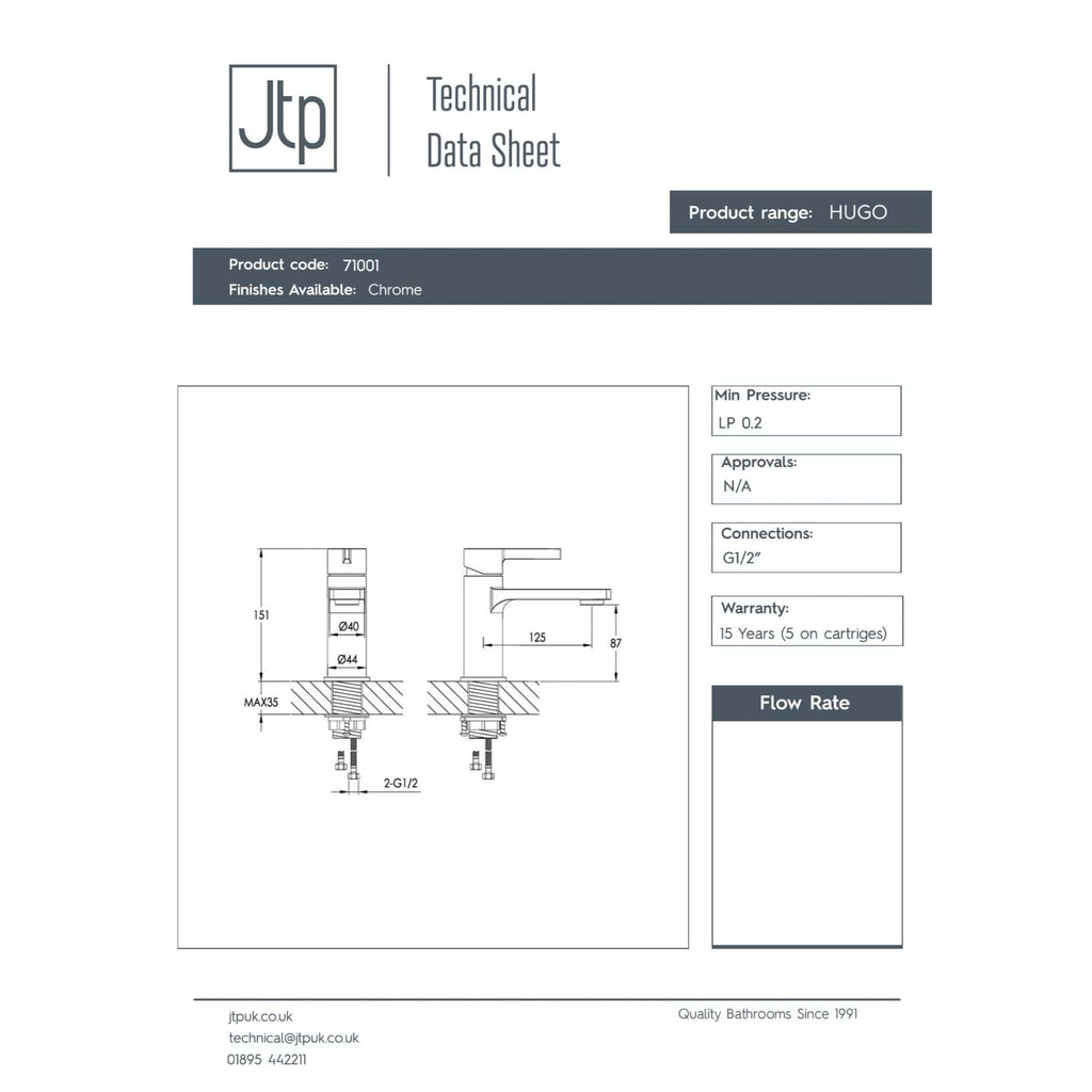 Modern Bubly bathroom tap in chrome finish with detailed technical drawing, ideal for stylish and functional bathroom design.