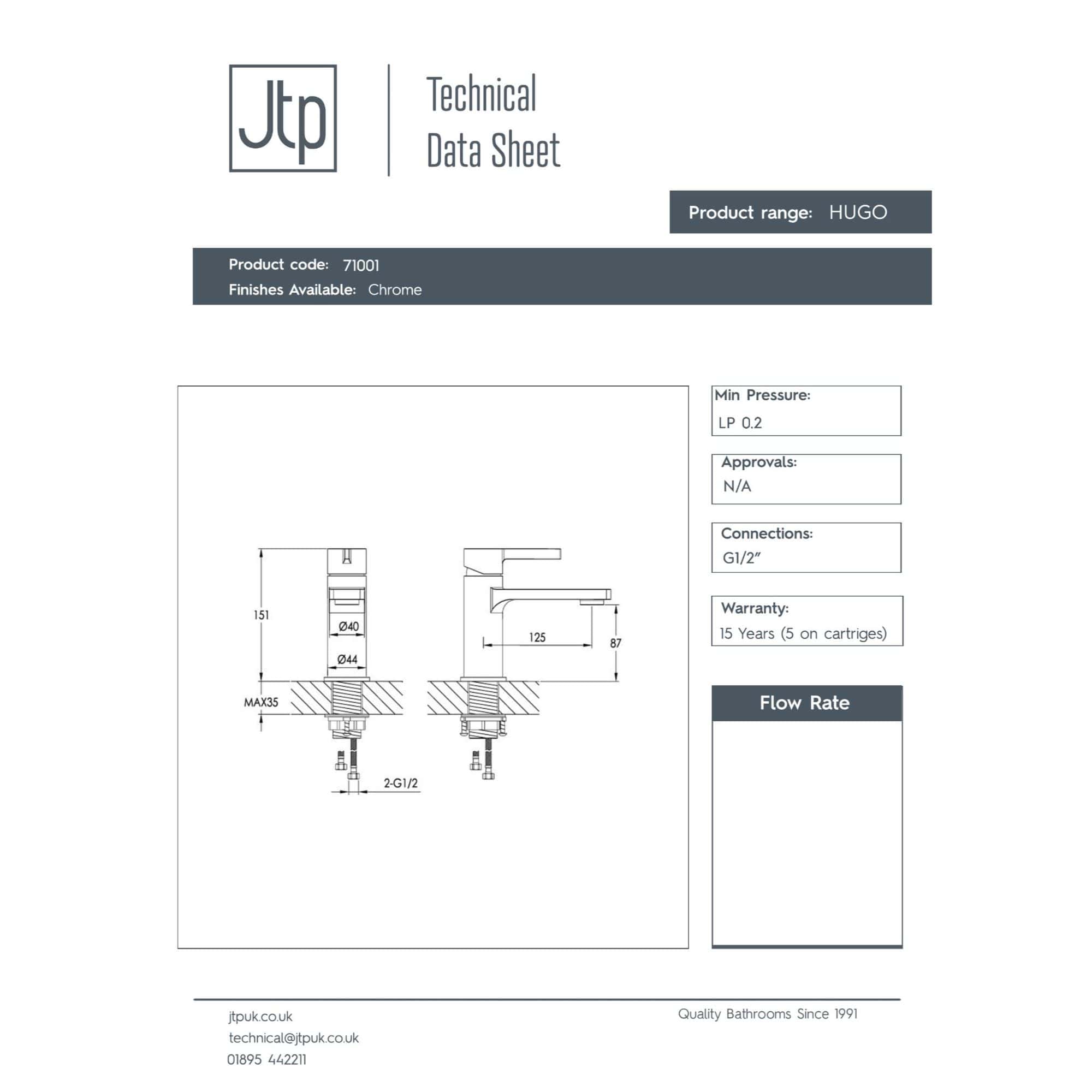 Modern Bubly bathroom tap in chrome finish with detailed technical drawing, ideal for stylish and functional bathroom design.