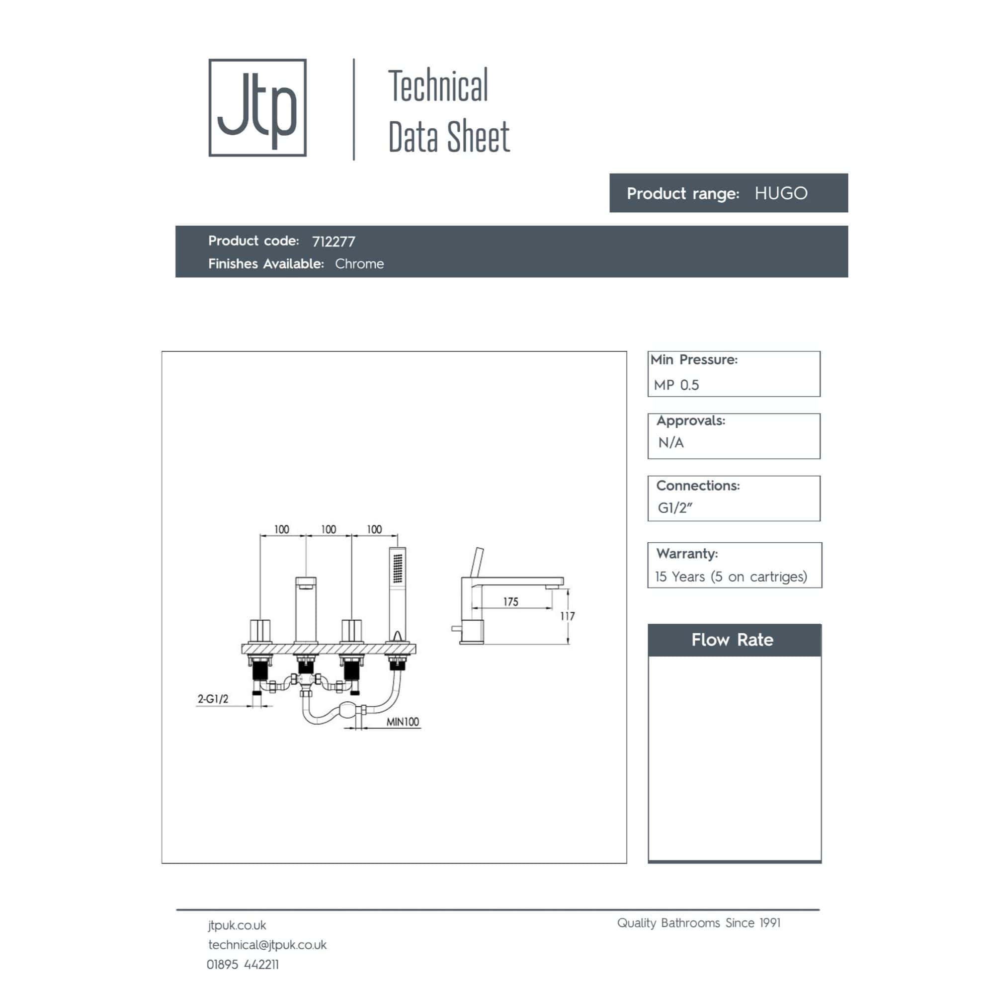 Chrome-finished Bubly Bathrooms bathroom mixer tap with multiple outlets and a modern design. Suitable for contemporary bathroom setups, ensuring reliable water control and aesthetic appeal.