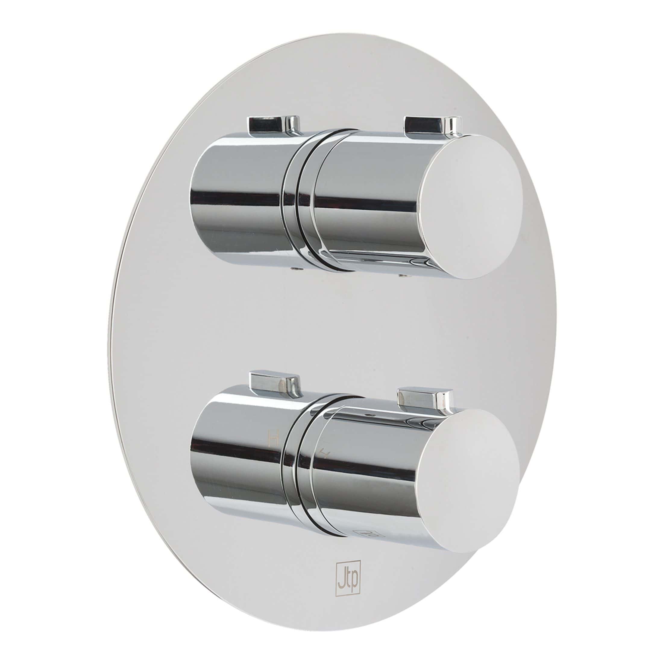 Shower thermostat controls for modern bathroom bathroom installations and water temperature regulation. Chrome finish, wall-mounted design for stylish and functional bathroom upgrades.