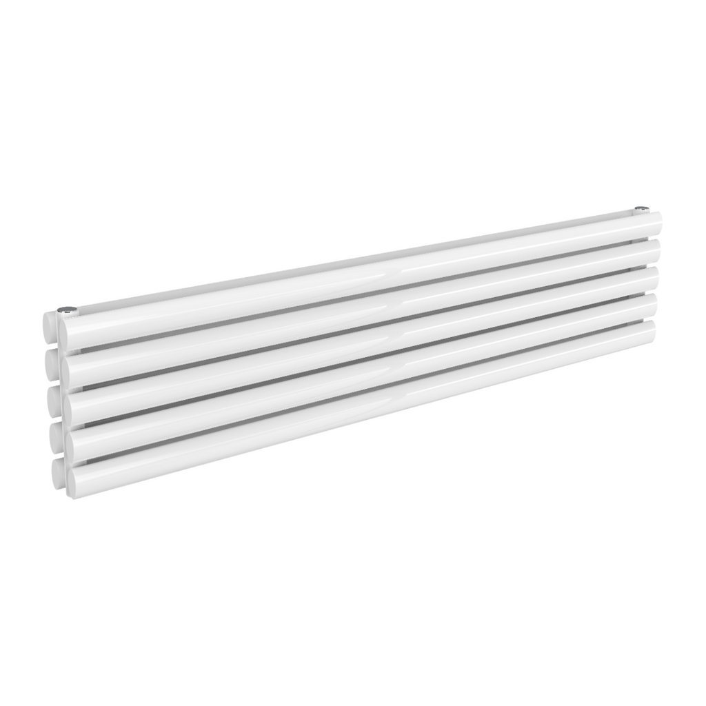 Reina Nevah Single White Designer Radiator 295mm X 1400mm