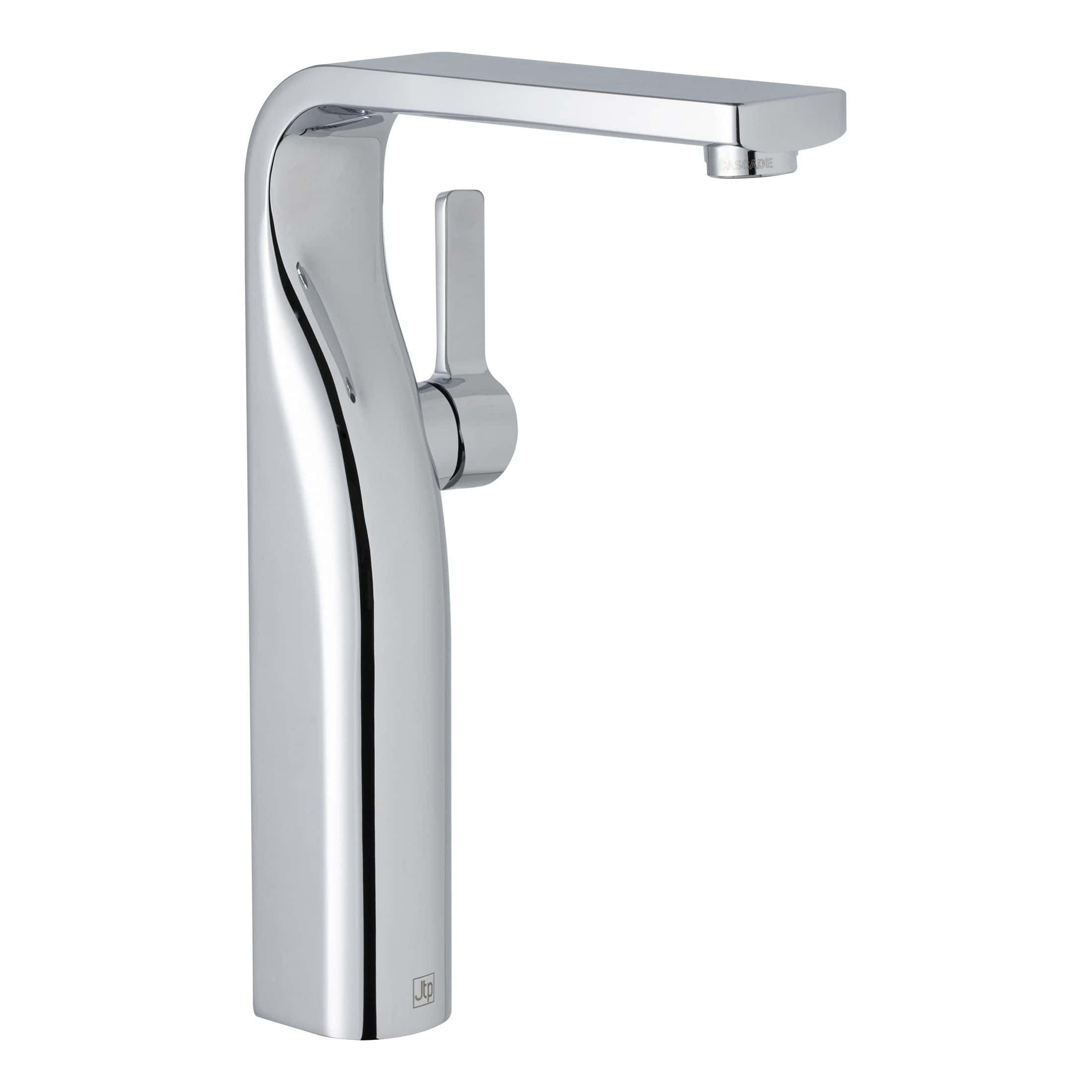 Shiny chrome bathroom mixer tap with modern design for kitchen or bathroom sinks. Durable and stylish fixture for efficient water control, perfect for Contemporary bathroom remodels.