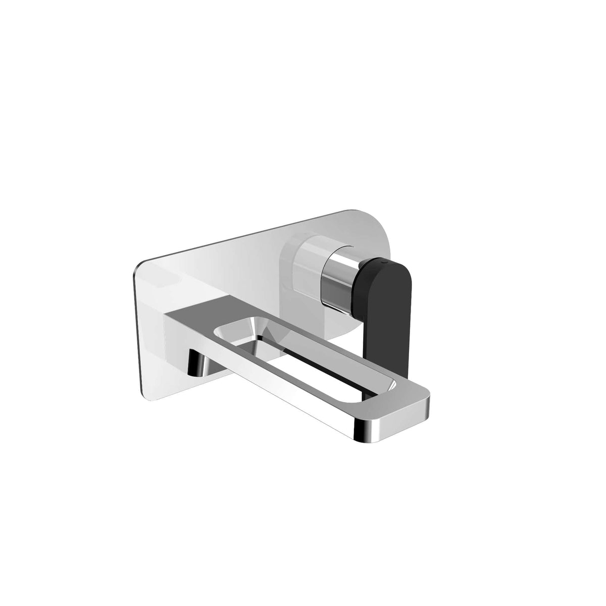Stainless steel bathroom toilet paper holder with modern design, wall-mounted, suitable for contemporary bathrooms. Durable finish, easy to install, perfect for premium bathroom decor.