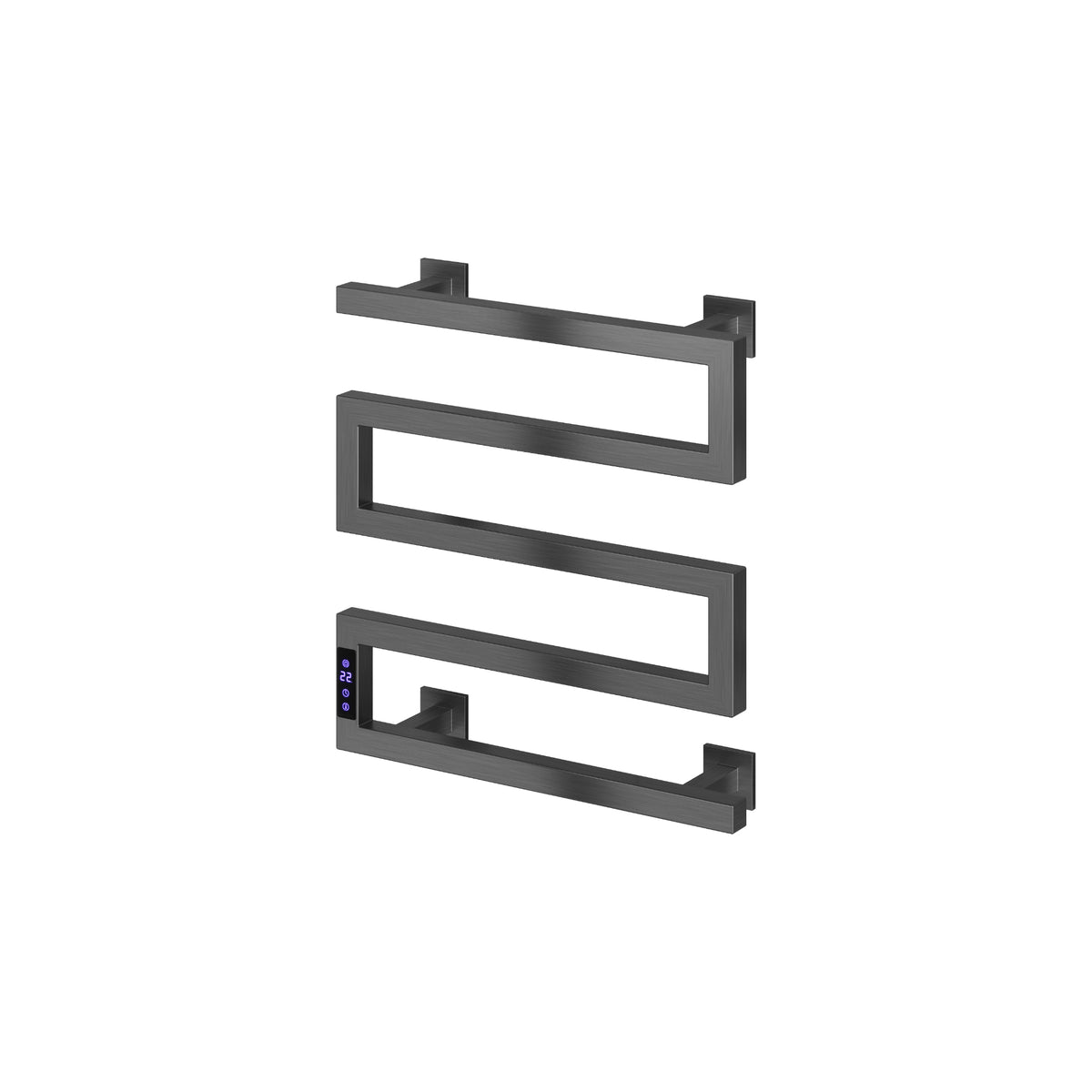 Reina Vispa Gun Metal Electric Heated Towel Rail 510mm X 500mm