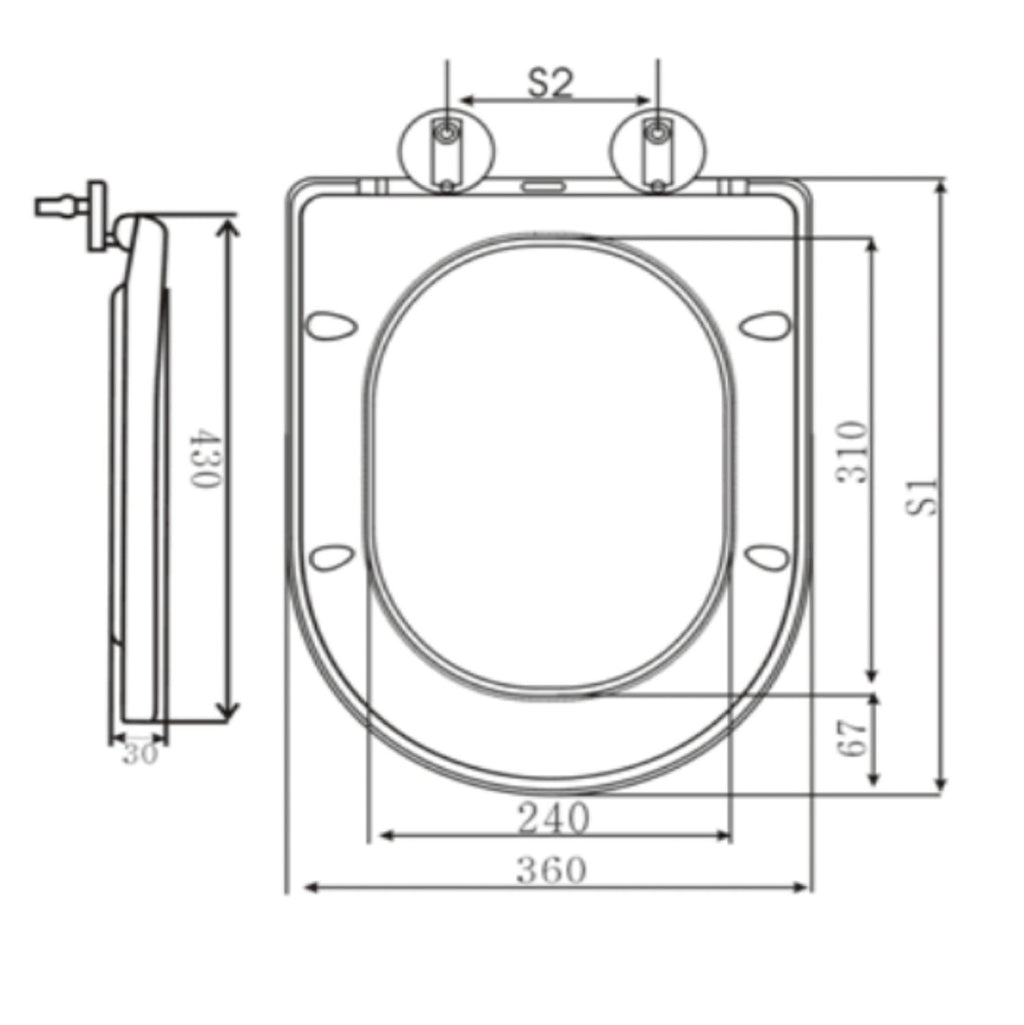 Scudo Middleton Rimless Close Coupled Toilet With Cistern & Soft Close Seat