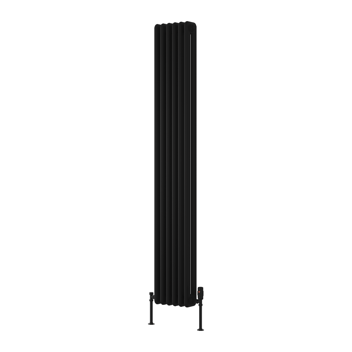 Reina Hedingham Vertical Black Designer Radiator 1800mm X 285mm