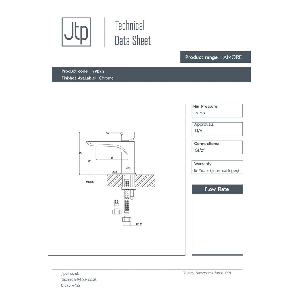 Sleek chrome bathroom tap with a modern design, detailed technical drawing showing dimensions and installation specifications, ideal for contemporary bathroom remodels.