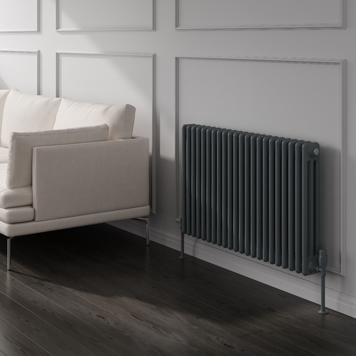 Reina Colona Horizontal 2 Column Anthracite Radiator