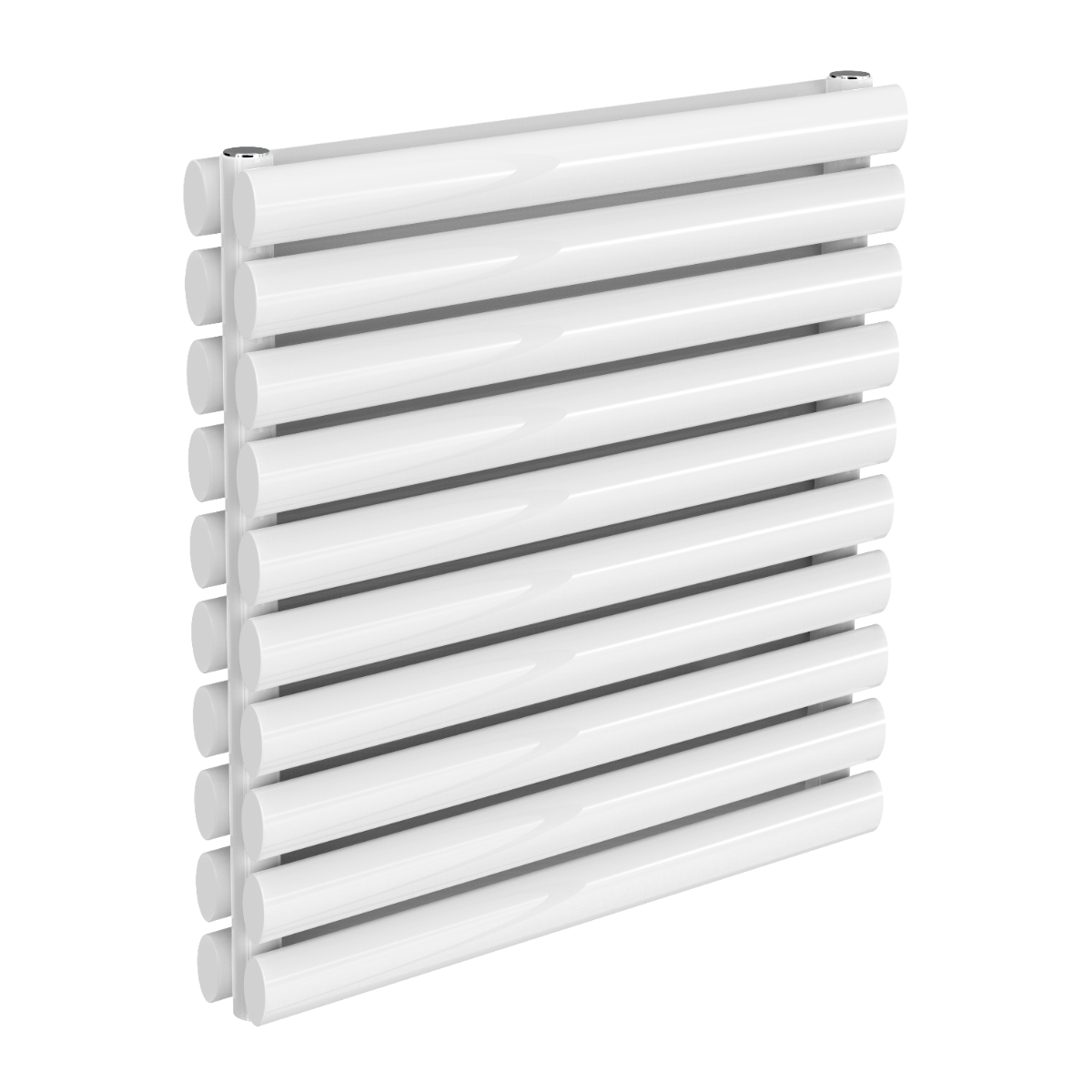 Reina Nevah Single White Designer Radiator 590mm X 600mm
