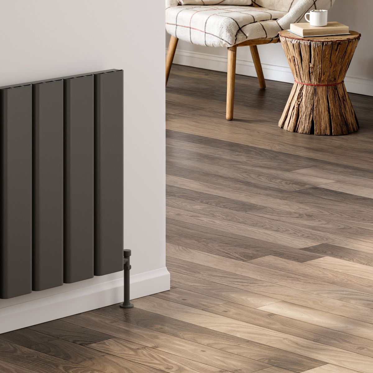 Reina Caldaro Horizontal Anthracite Designer Radiator