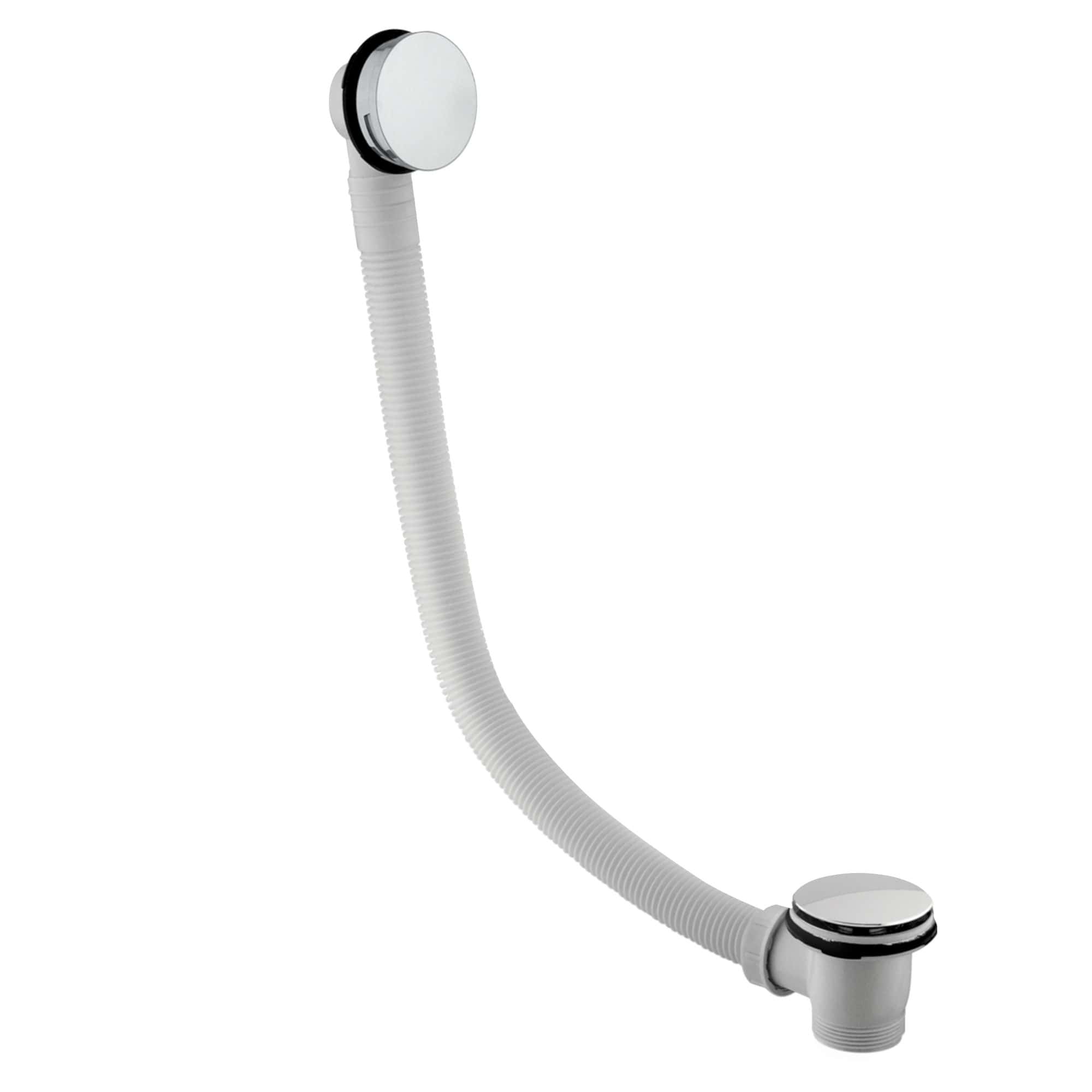 Flexible sink waste connector pipe for Bubly Bathrooms, easy to install. Compatible with various bathroom fixtures, durable and flexible for seamless plumbing connections.