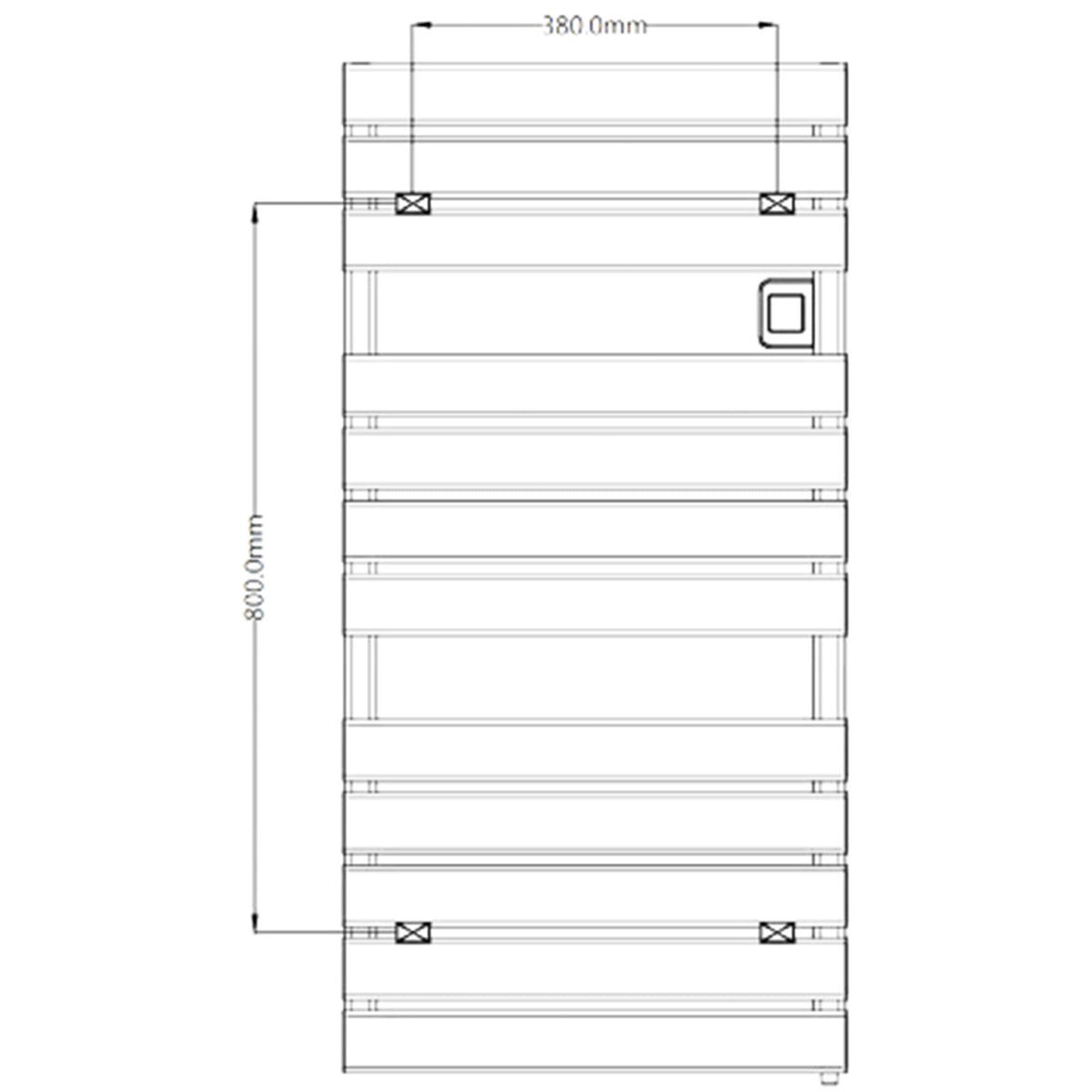 Reina Gia White Electric Heated Towel Rail
