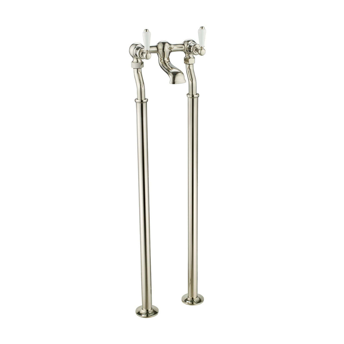Polished chrome bathroom tap with dual lever handles and high-quality finish, ideal for classic and vintage bathroom designs. Perfect for restoring or upgrading your bathroom fixtures.