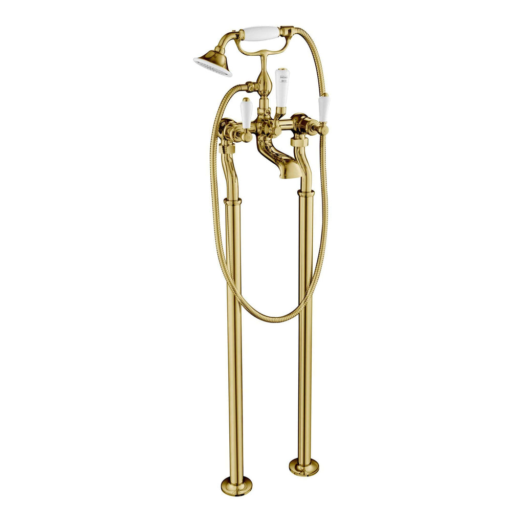 Jtp Grosvenor Lever Freestanding Bath Shower Mixer Tap With Kit