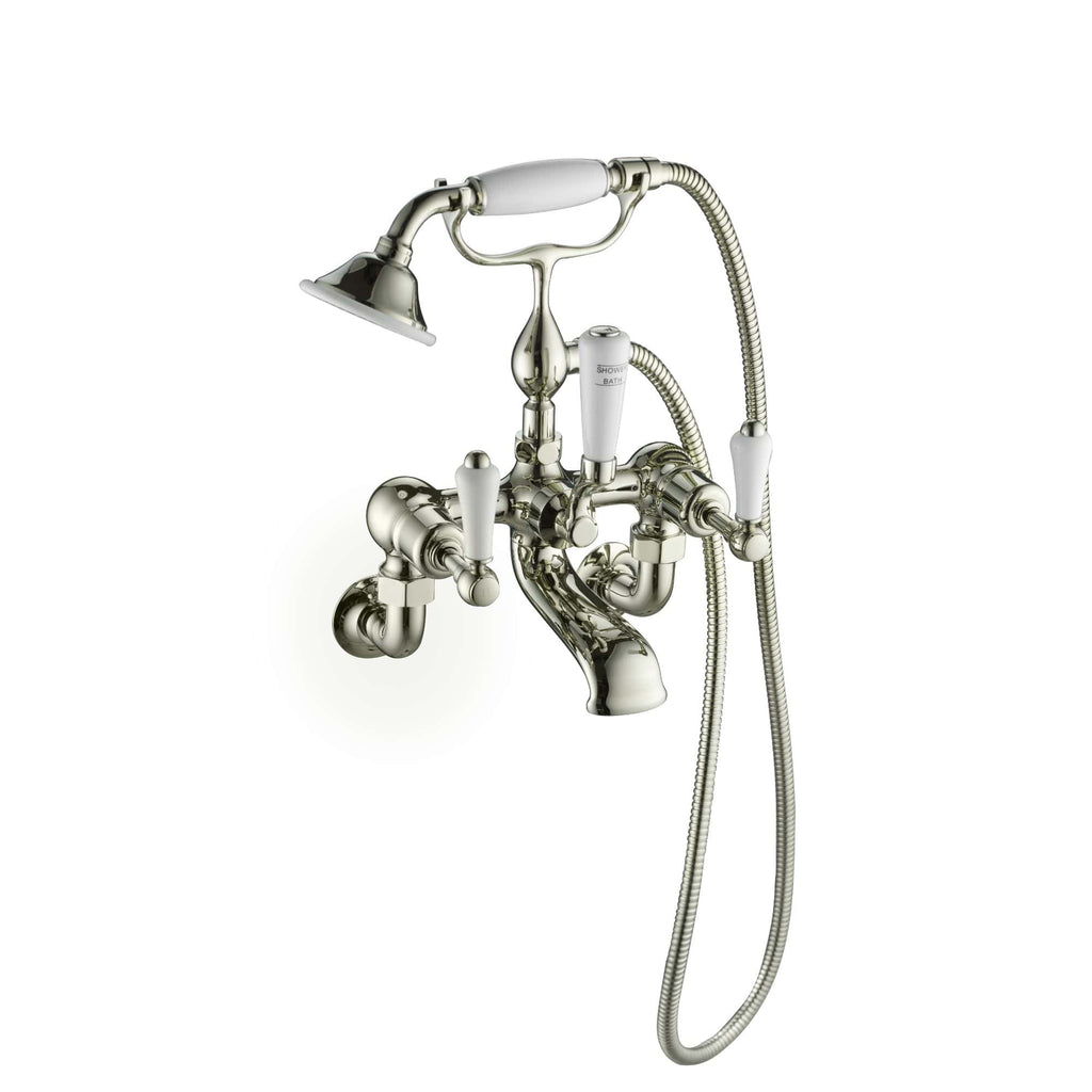 Jtp Grosvenor Wall Mounted Lever Bath Shower Mixer Tap With Shower Kit