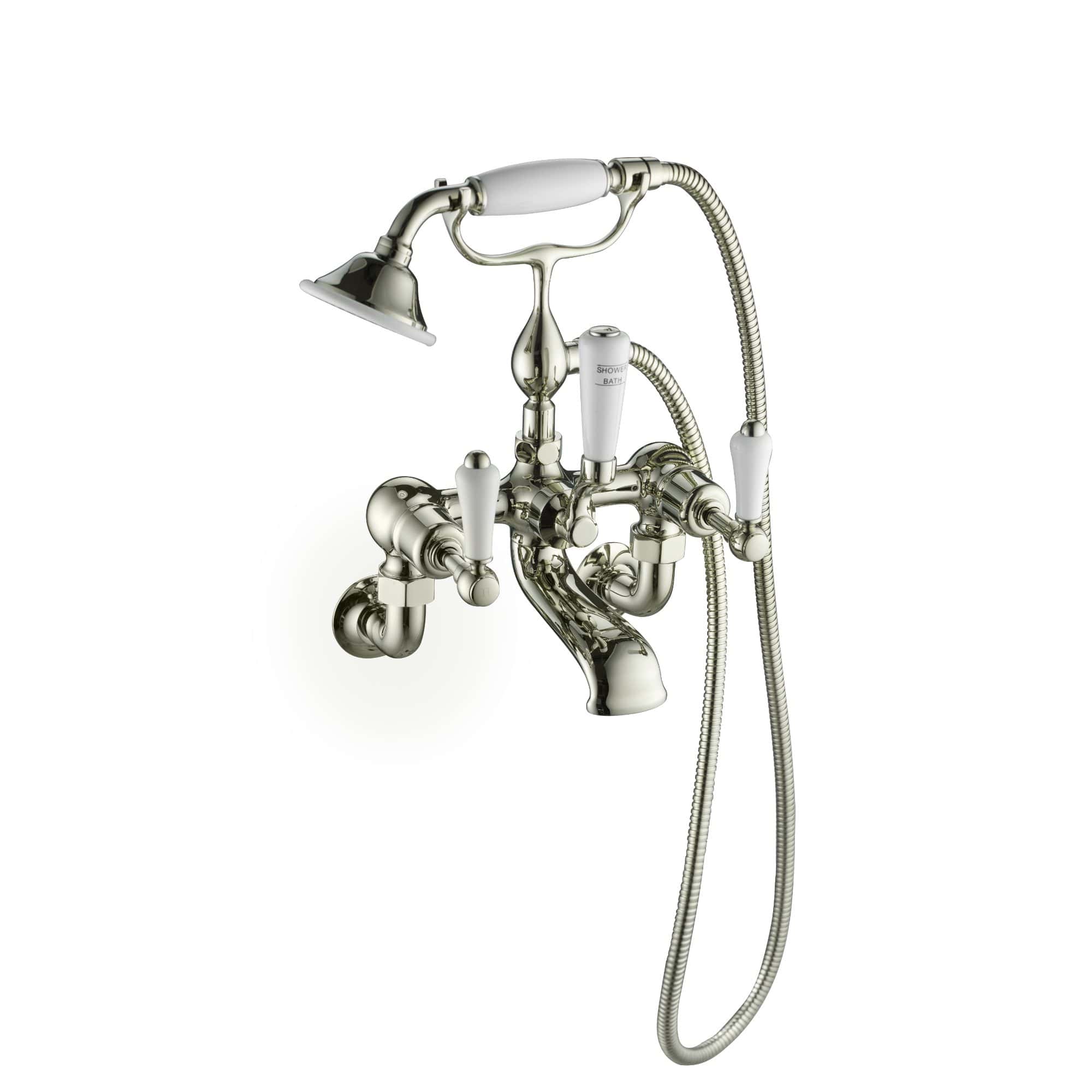 Jtp Grosvenor Wall Mounted Lever Bath Shower Mixer Tap With Shower Kit